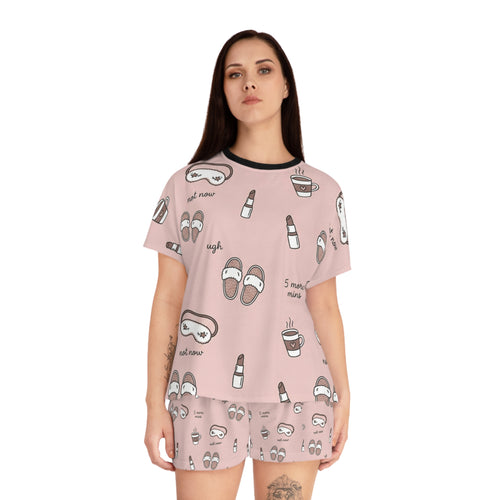 Blush Dream Lounge Co-ord Set — Women's Short Pajama Set