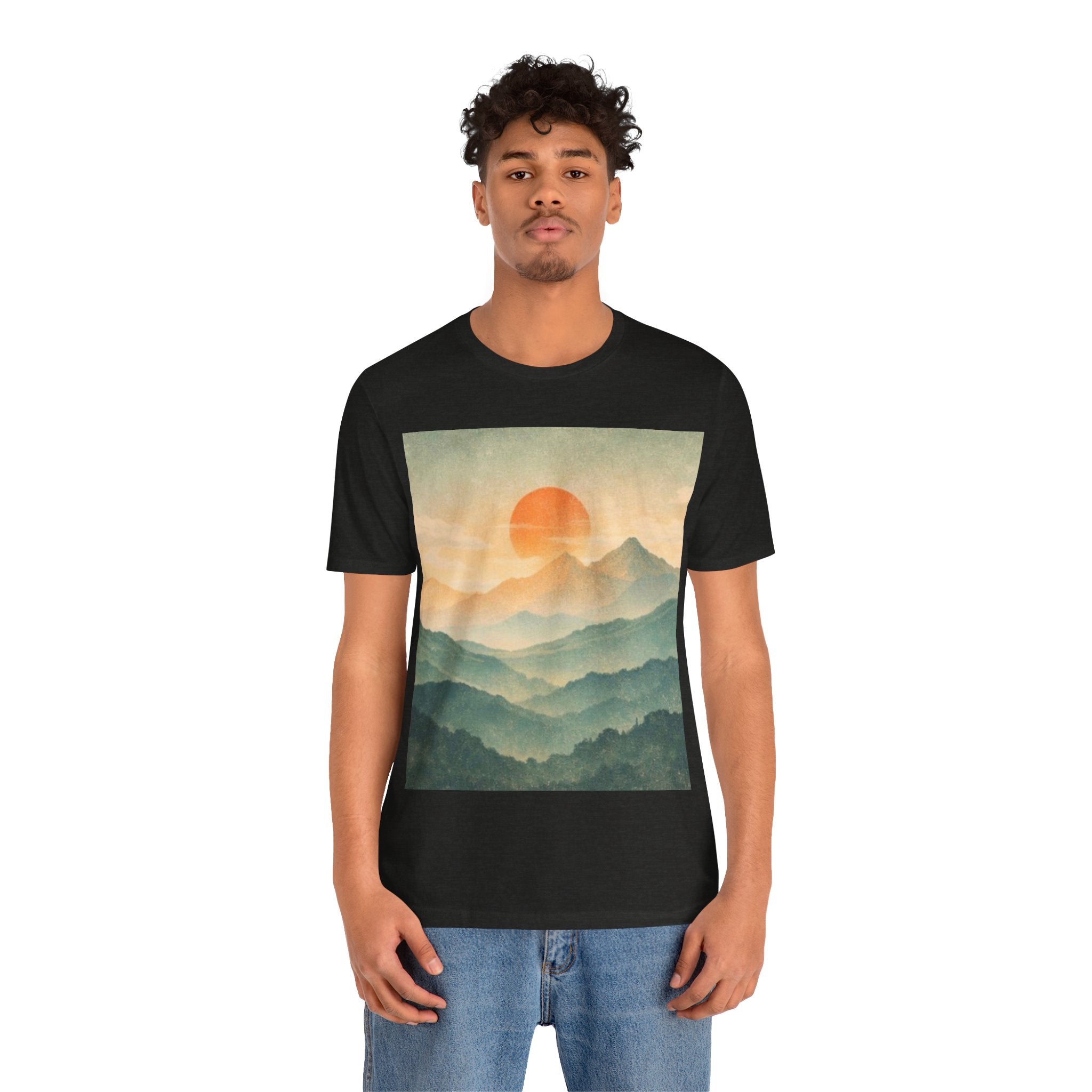 Sunset Serenity Mountain —Outdoor Graphic T-Shirt