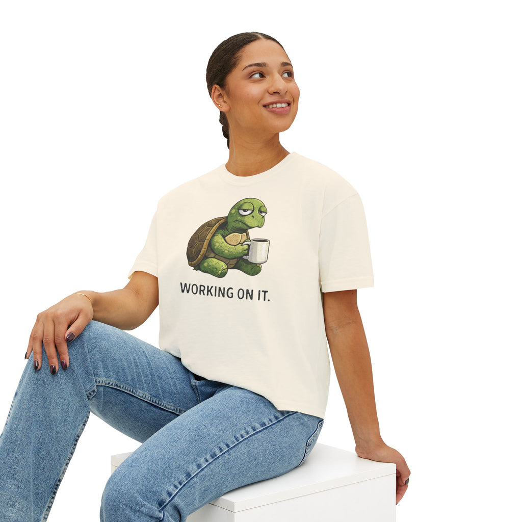 Slow But Surviving Women’s Boxy Tee | Oversized Graphic Tee