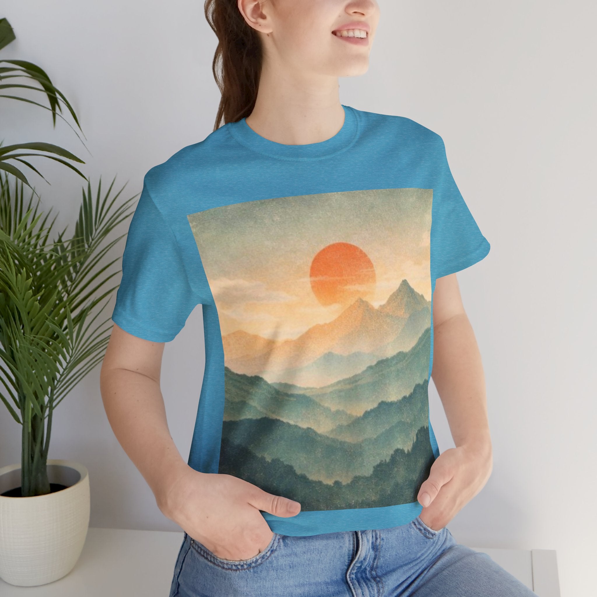 Sunset Serenity Mountain —Outdoor Graphic T-Shirt