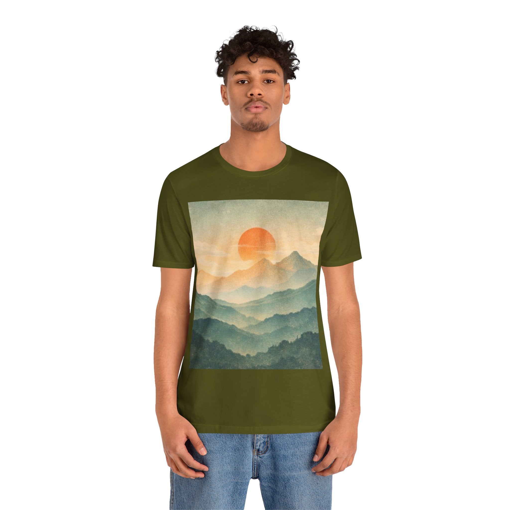Sunset Serenity Mountain —Outdoor Graphic T-Shirt