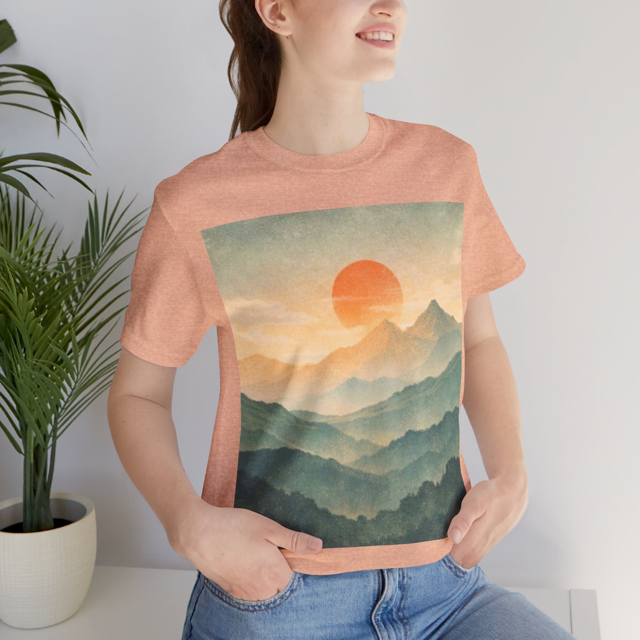 Sunset Serenity Mountain —Outdoor Graphic T-Shirt