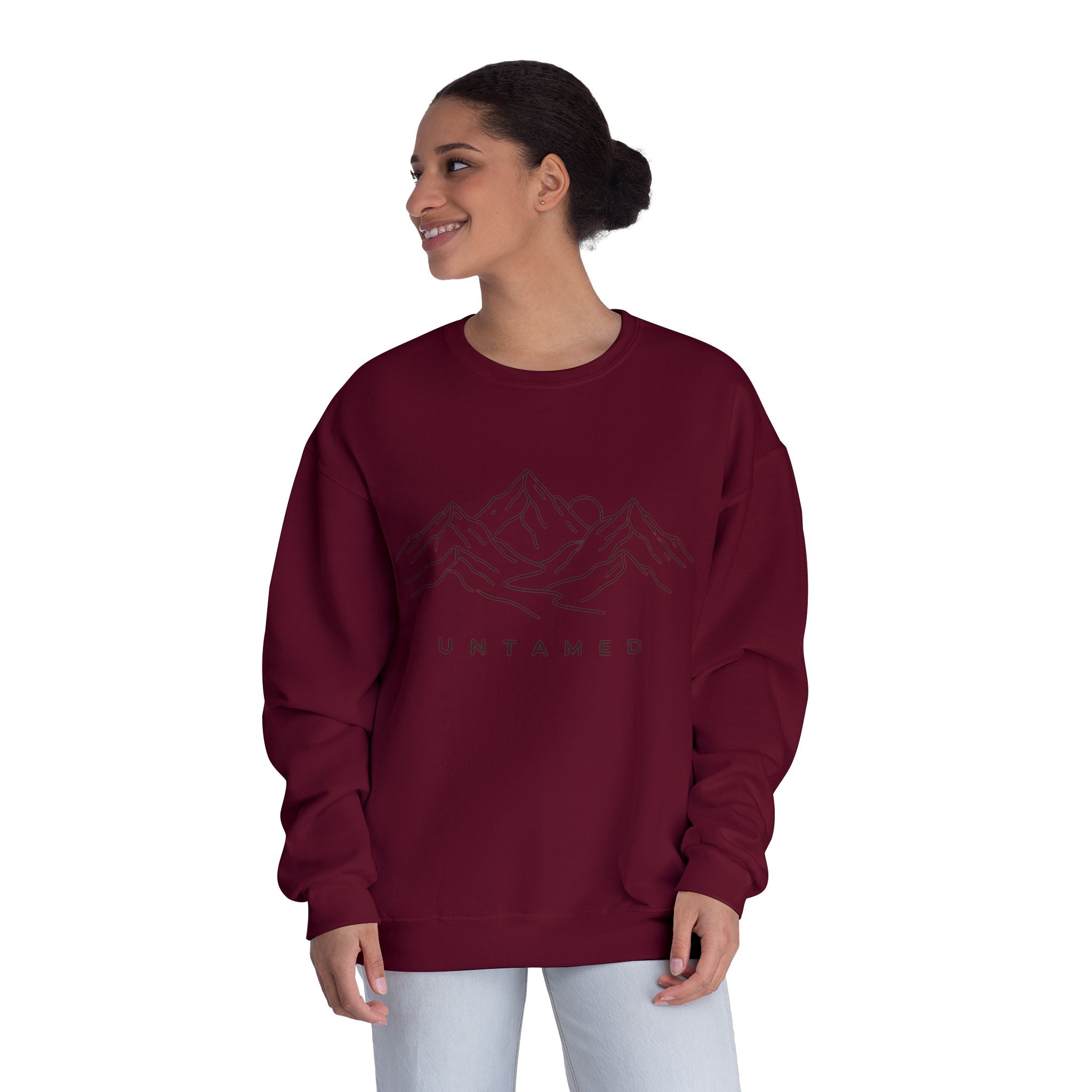 Untamed Minimal Mountain Crewneck Sweatshirt