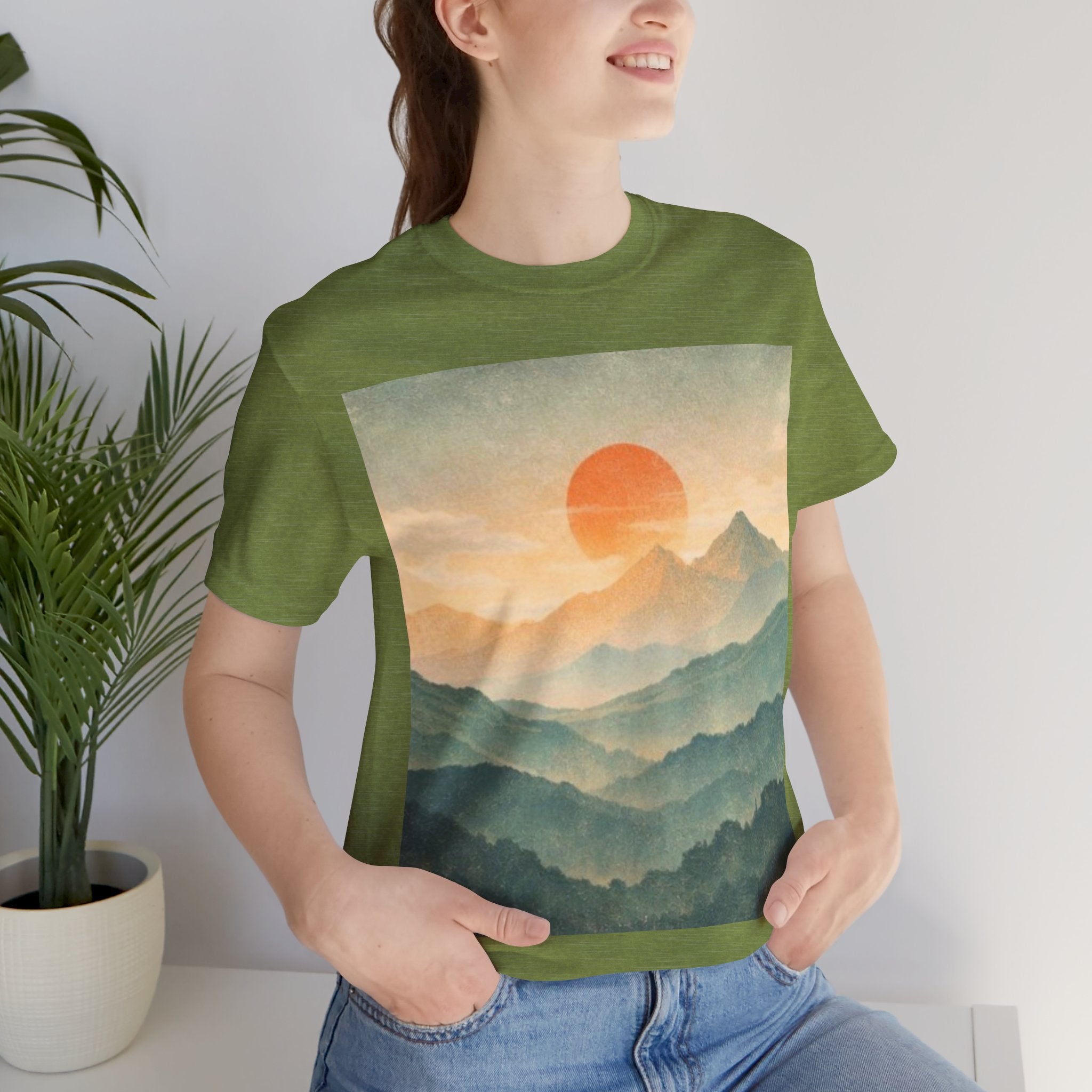 Sunset Serenity Mountain —Outdoor Graphic T-Shirt
