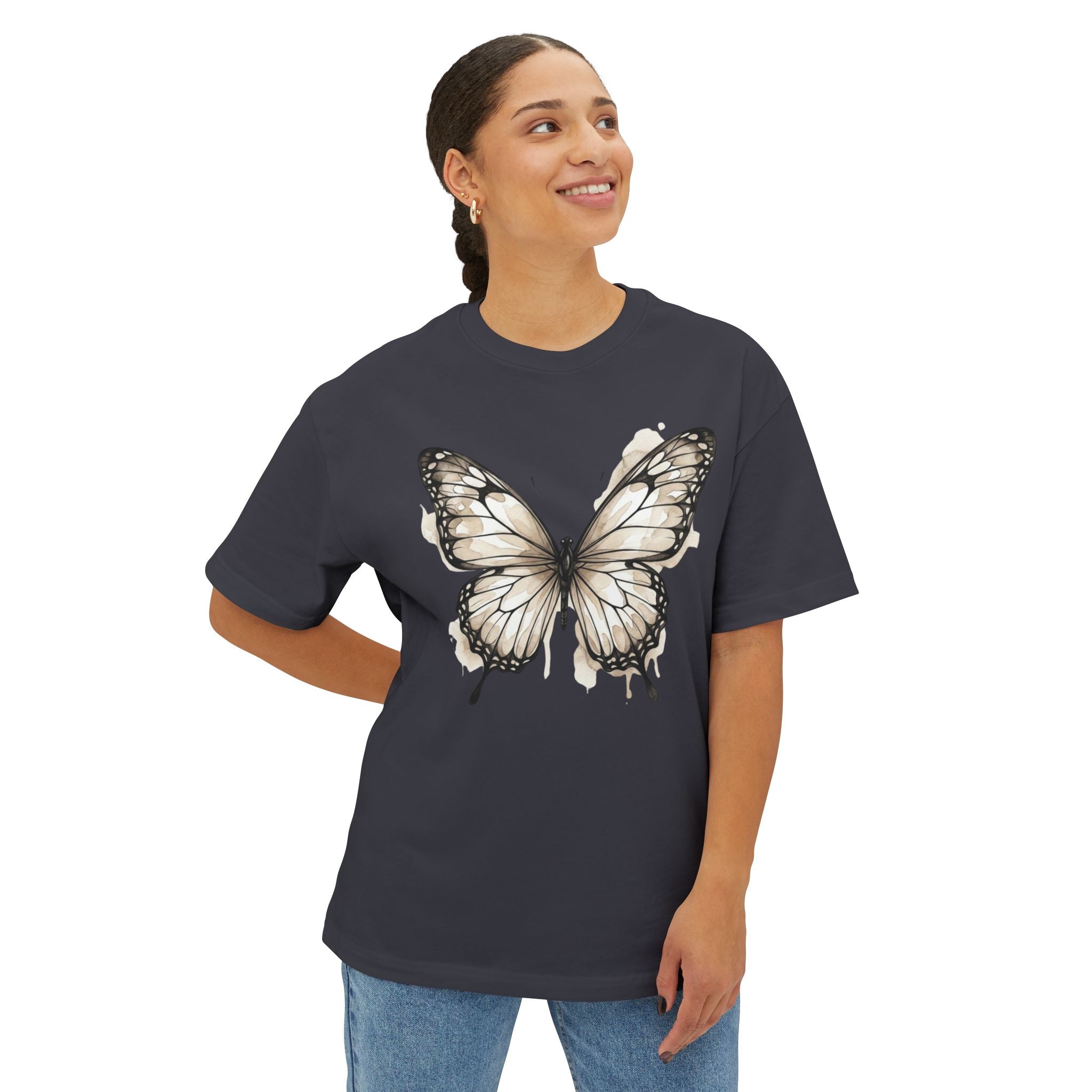 Ethereal Wings Oversized Tee — Angelic Graphic Boxy T-Shirt