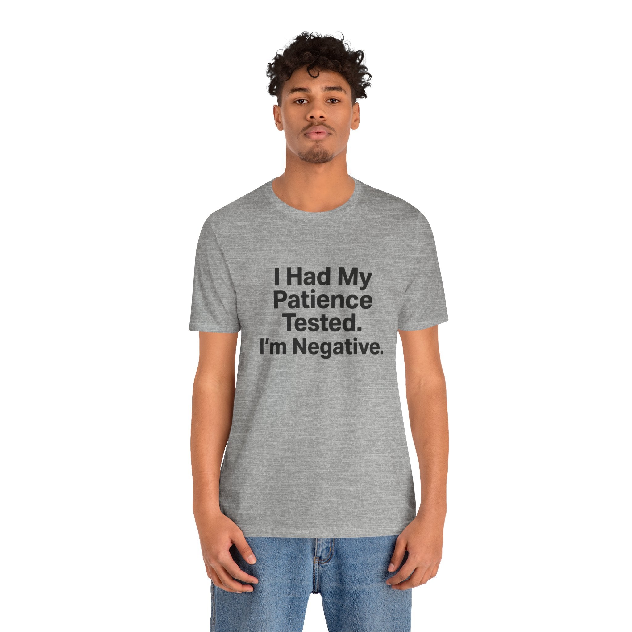 Patience Negative Graphic T-Shirt — Minimal Typographic Tee for Calm, Mindfulness & Everyday Wear