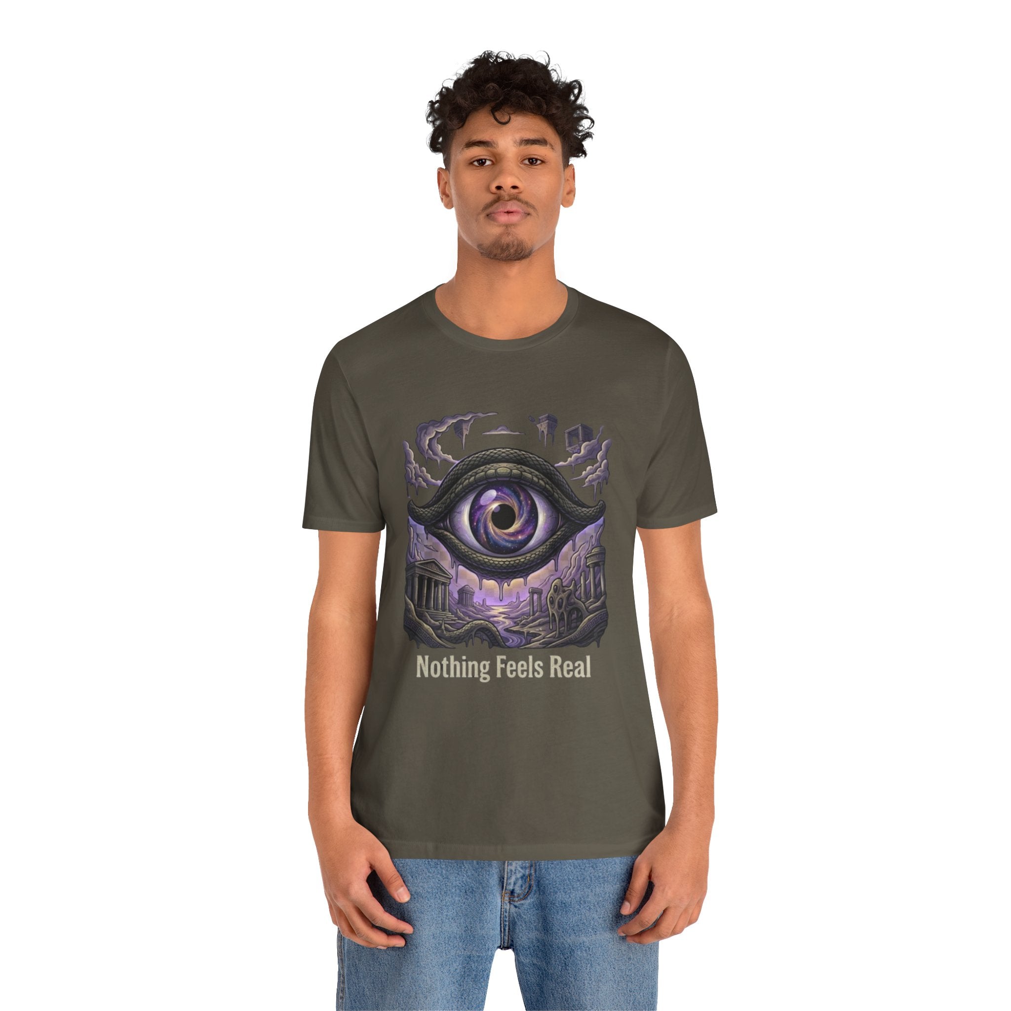 Nothing Feels Real — Surreal Graphic T‑Shirt