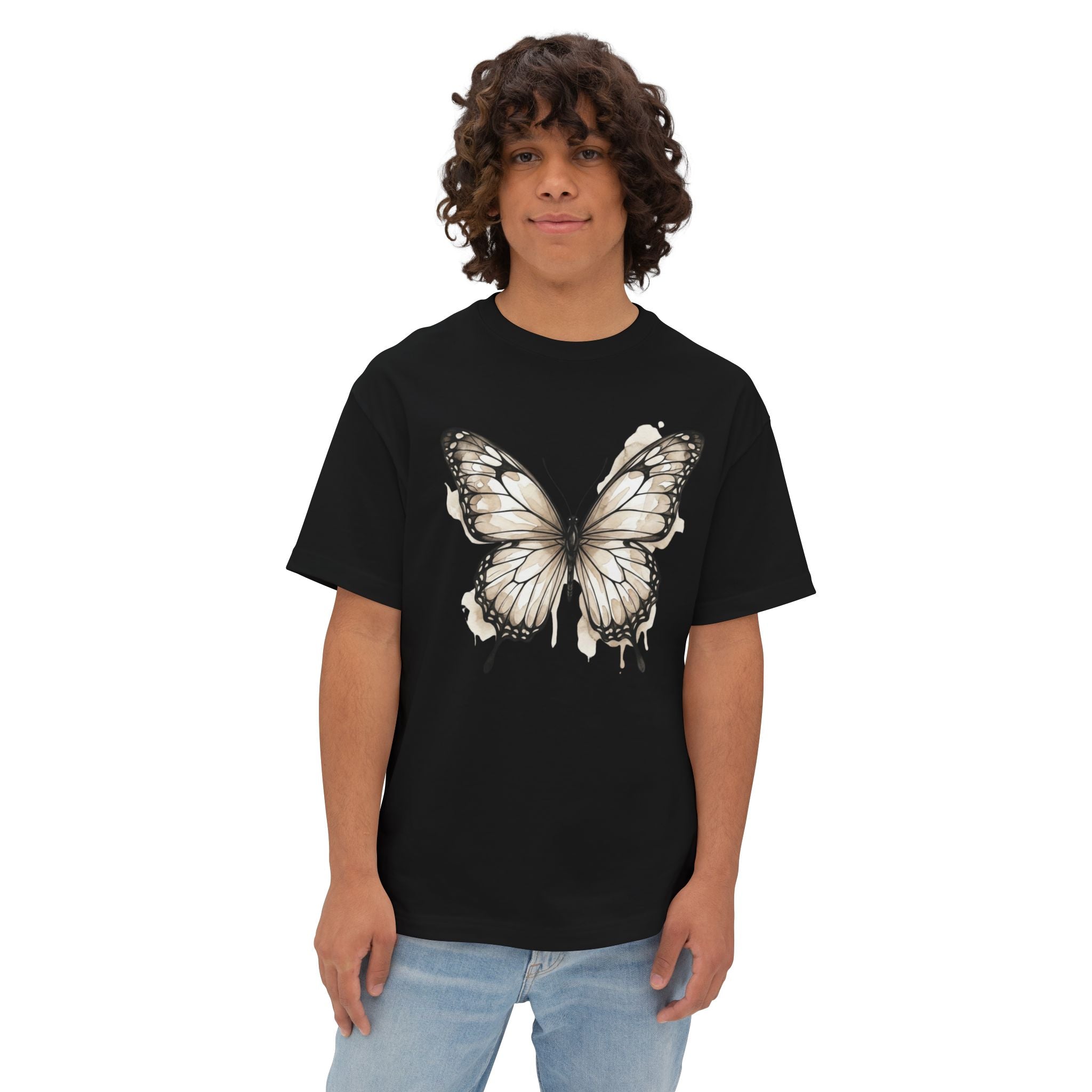 Ethereal Wings Oversized Tee — Angelic Graphic Boxy T-Shirt