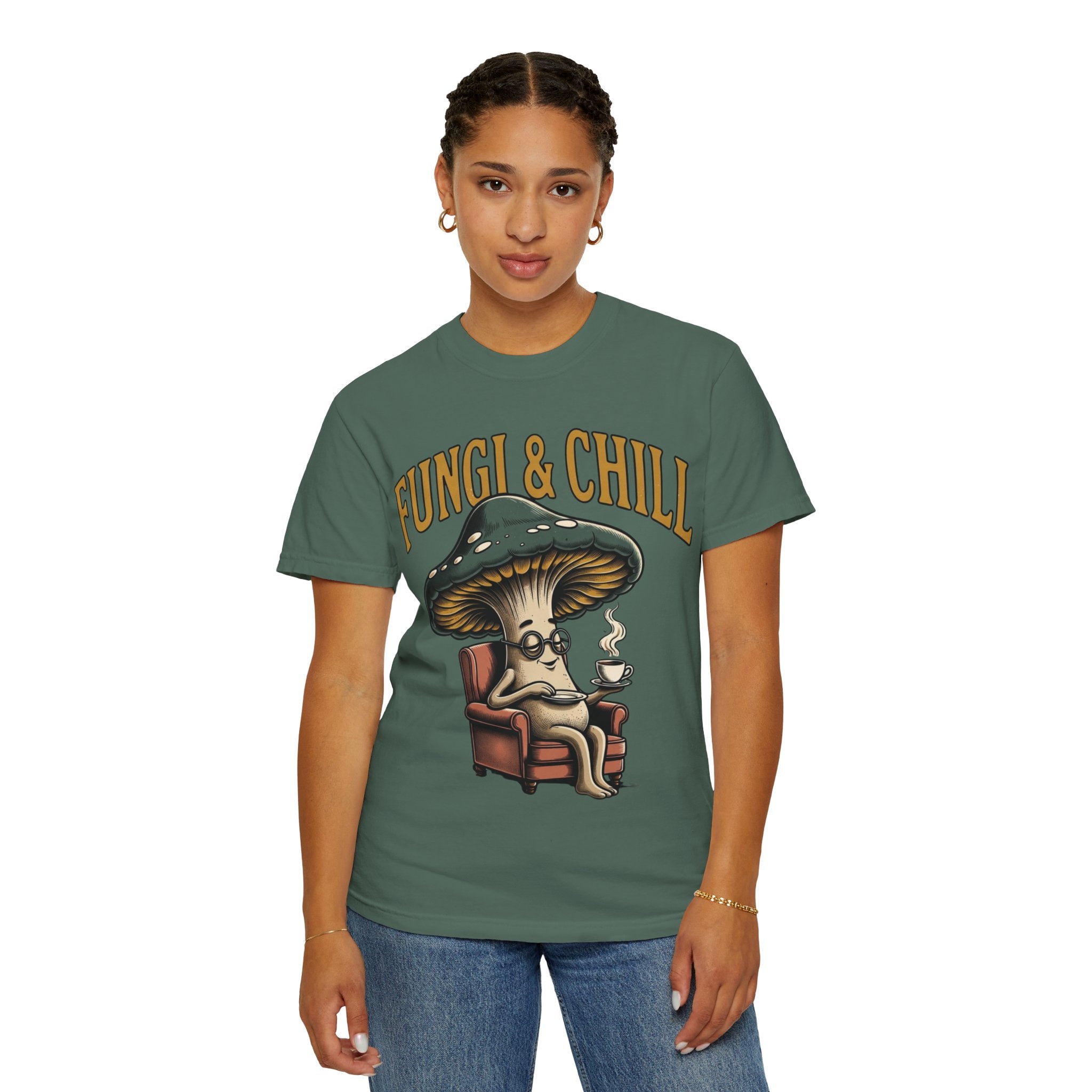 Fungi & Chill | Vintage Retro Funny Mushroom T-shirt