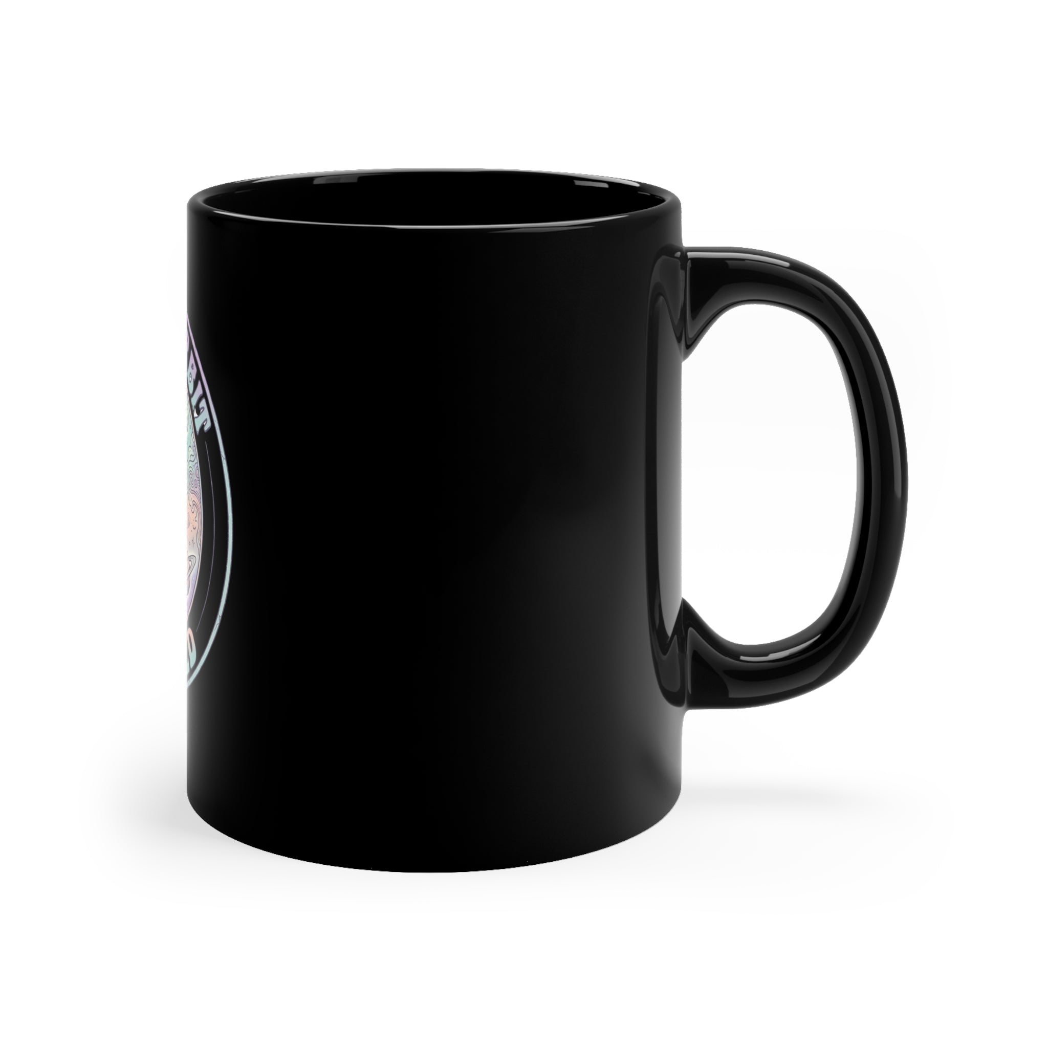 Lost in Orbit Stay Wild Black Mug