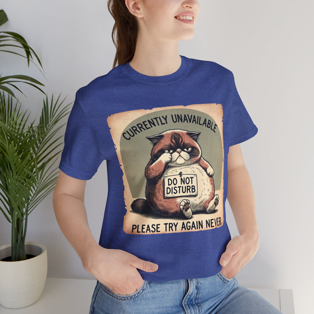Savage Cat T-Shirt | Funny Lazy Cat Tee | Do Not Disturb Shirt