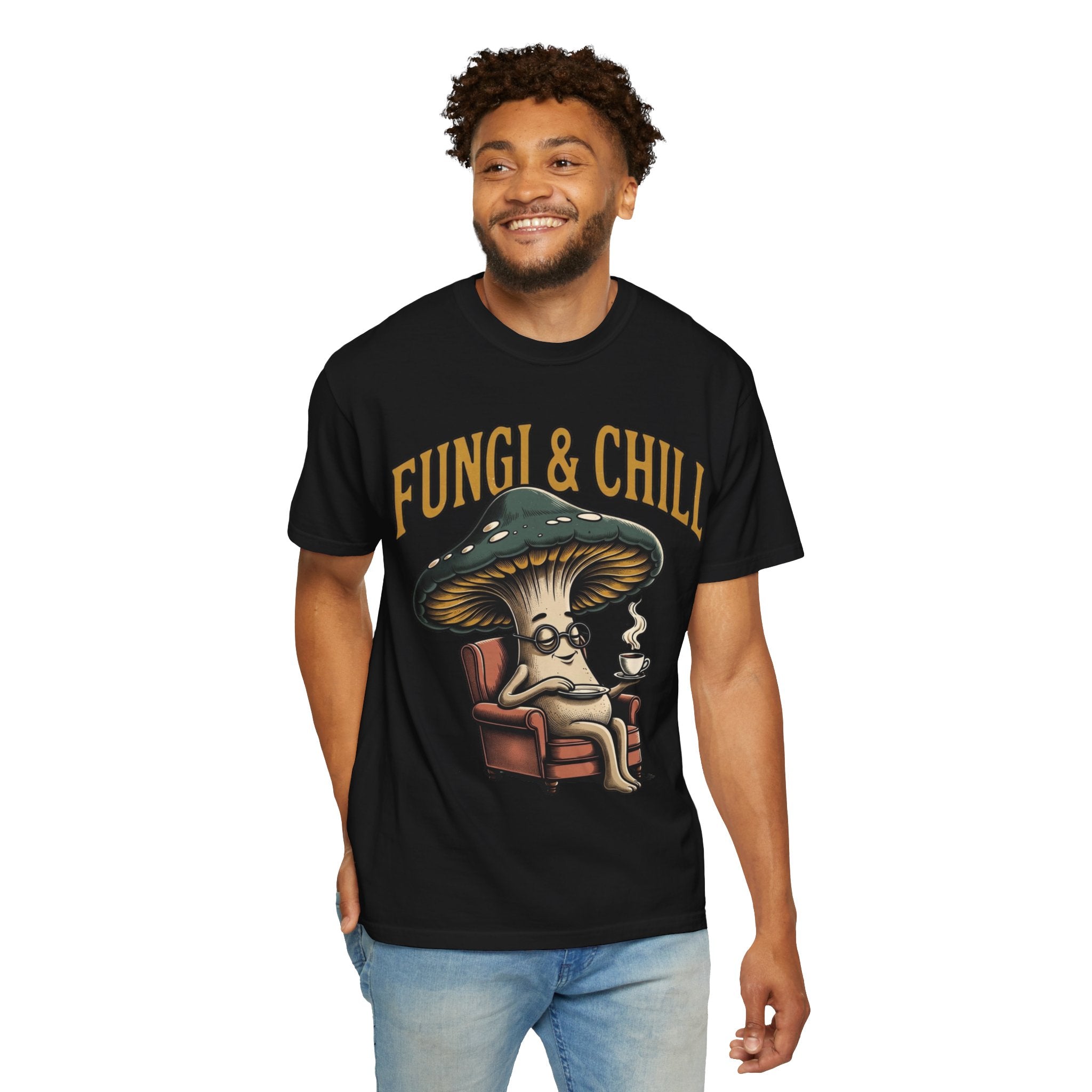 Fungi & Chill | Vintage Retro Funny Mushroom T-shirt