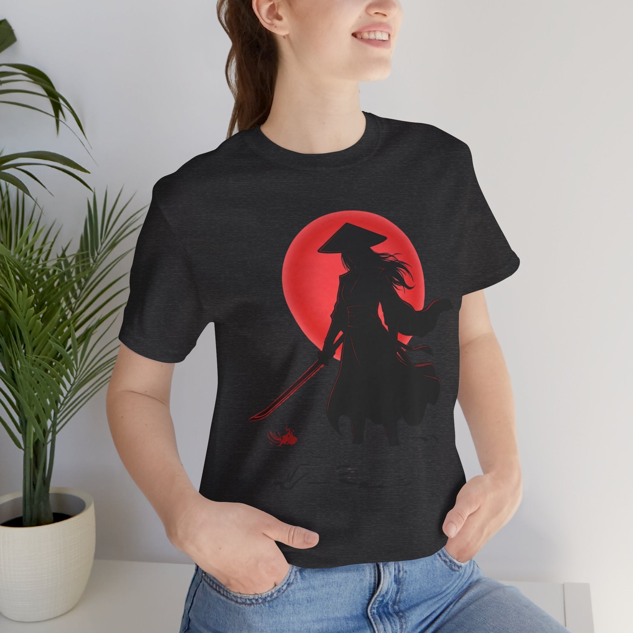 Samurai Red Sun T-Shirt — Minimal Japanese Aesthetic Tee