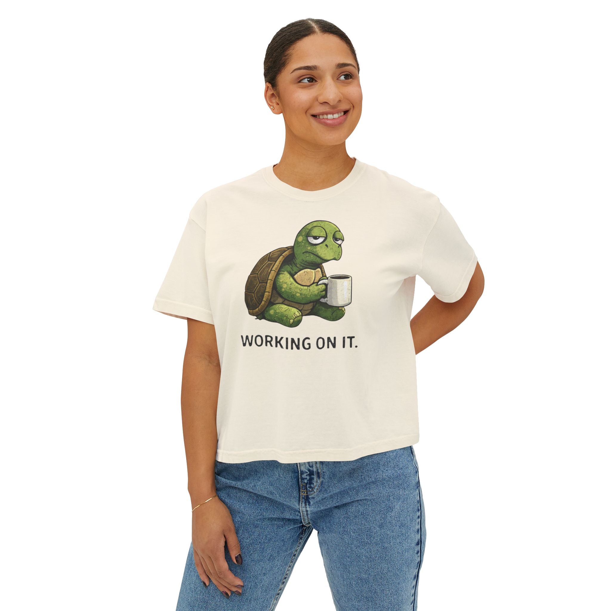 Slow But Surviving Women’s Boxy Tee | Oversized Graphic Tee