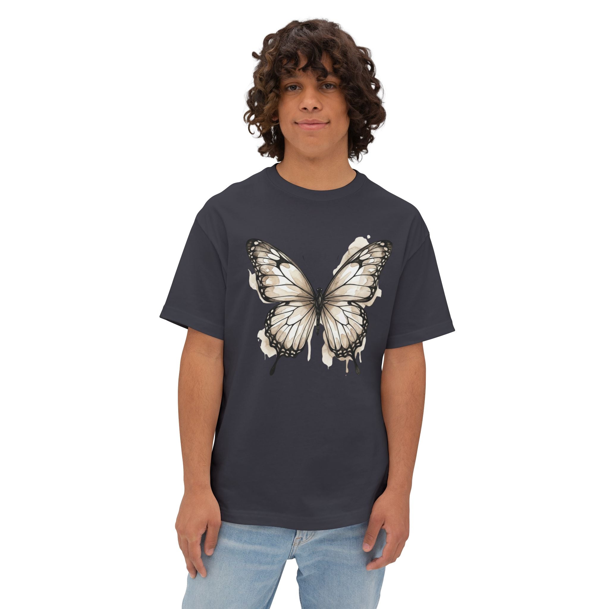 Ethereal Wings Oversized Tee — Angelic Graphic Boxy T-Shirt