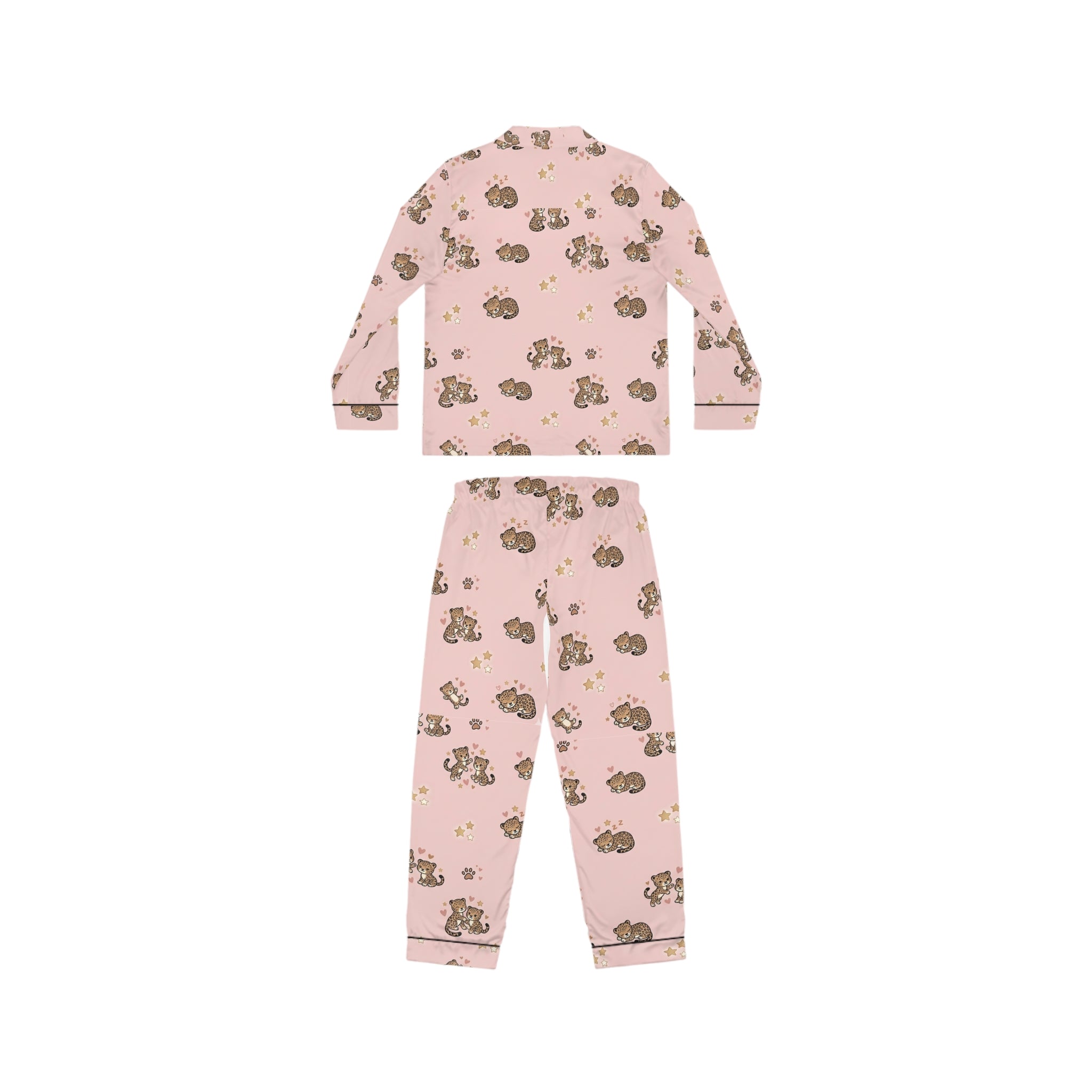 Blush Jungle Satin Pajama Set – Chic Women's Satin PJs