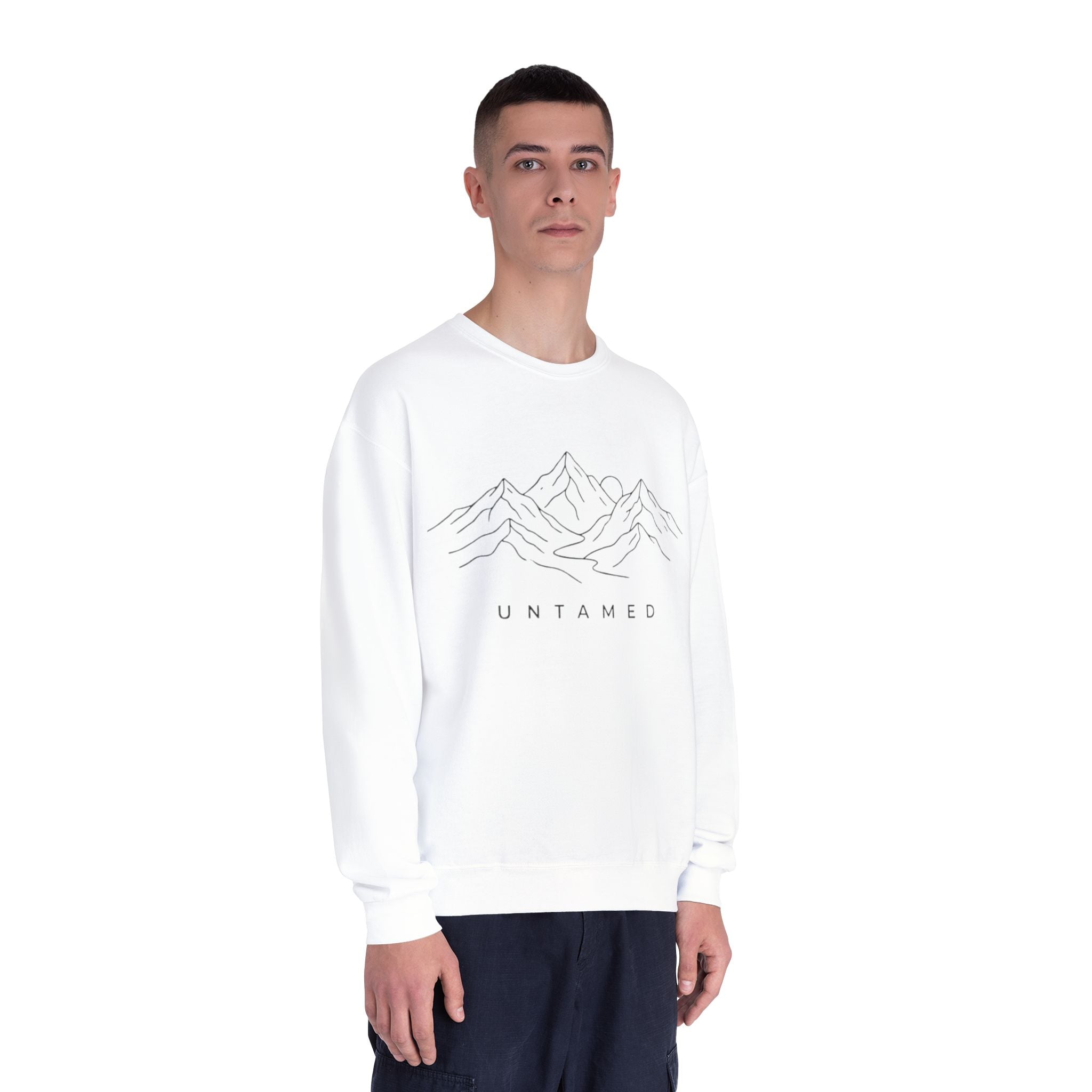 Untamed Minimal Mountain Crewneck Sweatshirt