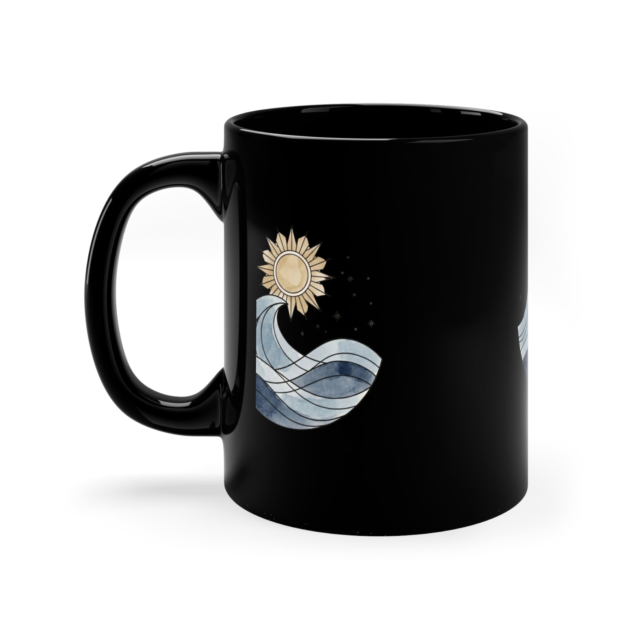 Blacks Aesthetic Coffee Mug, 11oz