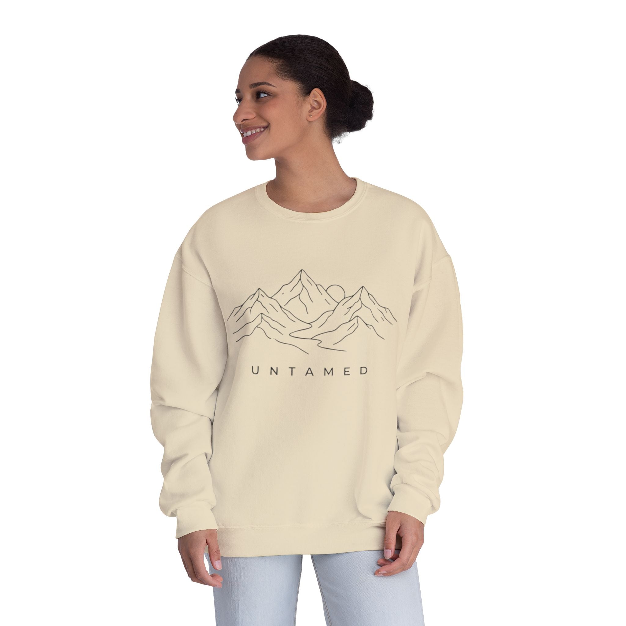 Untamed Minimal Mountain Crewneck Sweatshirt