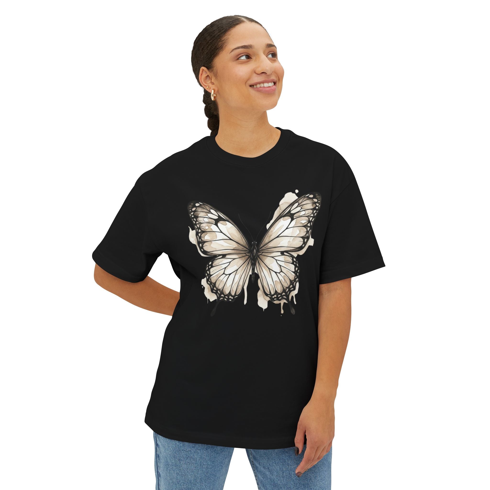 Ethereal Wings Oversized Tee — Angelic Graphic Boxy T-Shirt