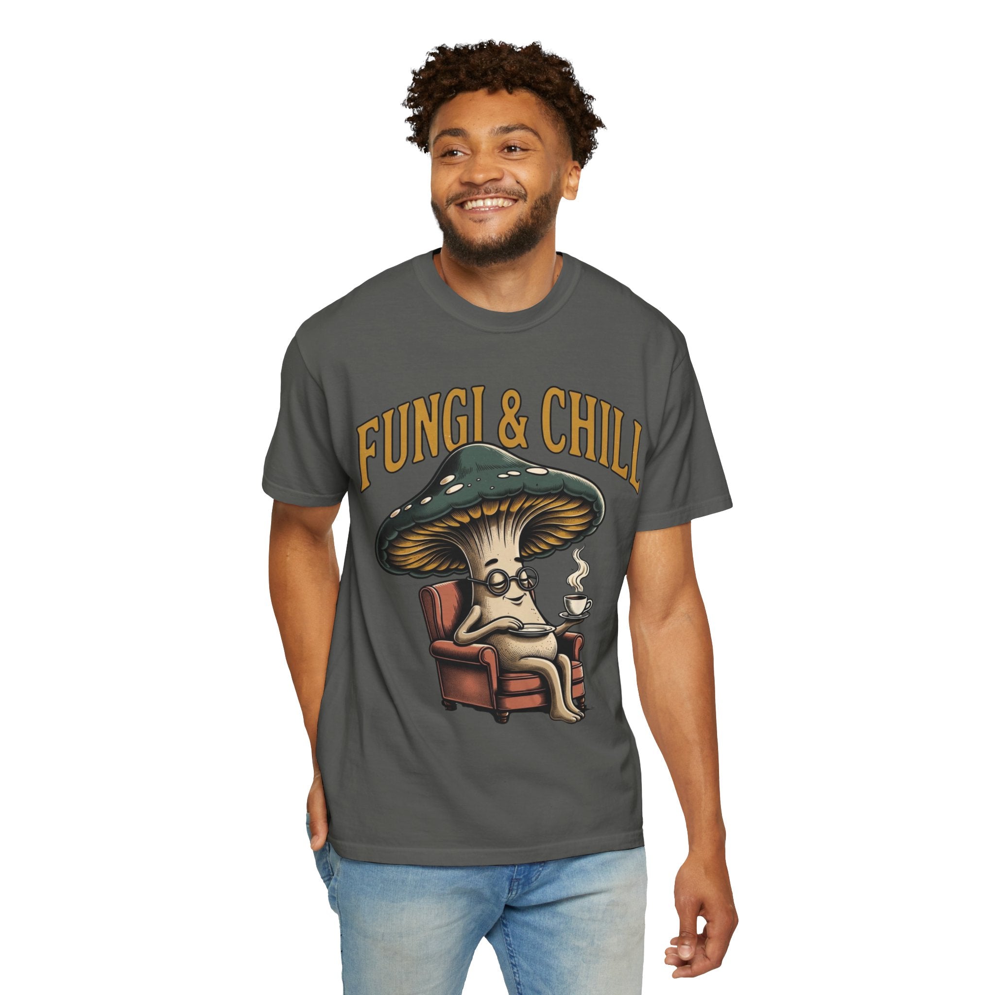 Fungi & Chill | Vintage Retro Funny Mushroom T-shirt