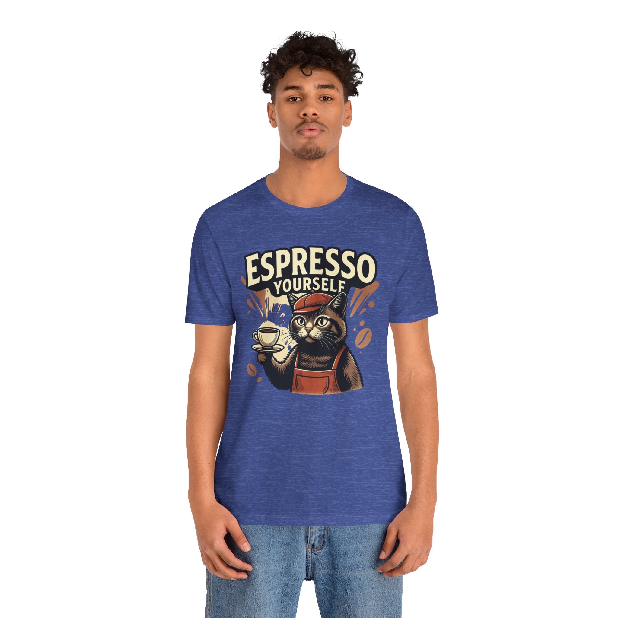 Espresso Yourself Cat T-Shirt — Funny Coffee Lover Tee