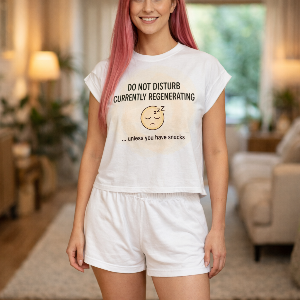 Do Not Disturb Women's Short Pajama Set — Cute Sleepwear Lounge Shorts Set