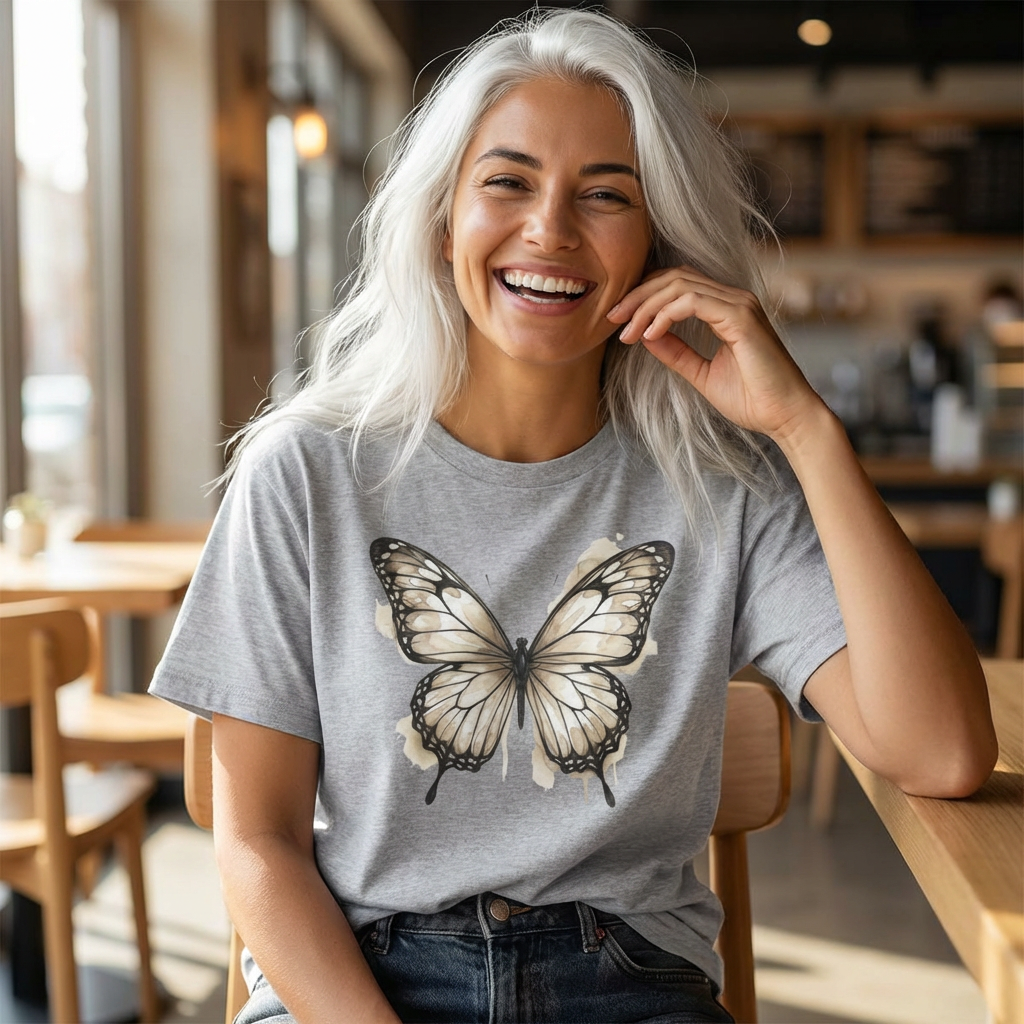 Ethereal Wings Oversized Tee — Angelic Graphic Boxy T-Shirt