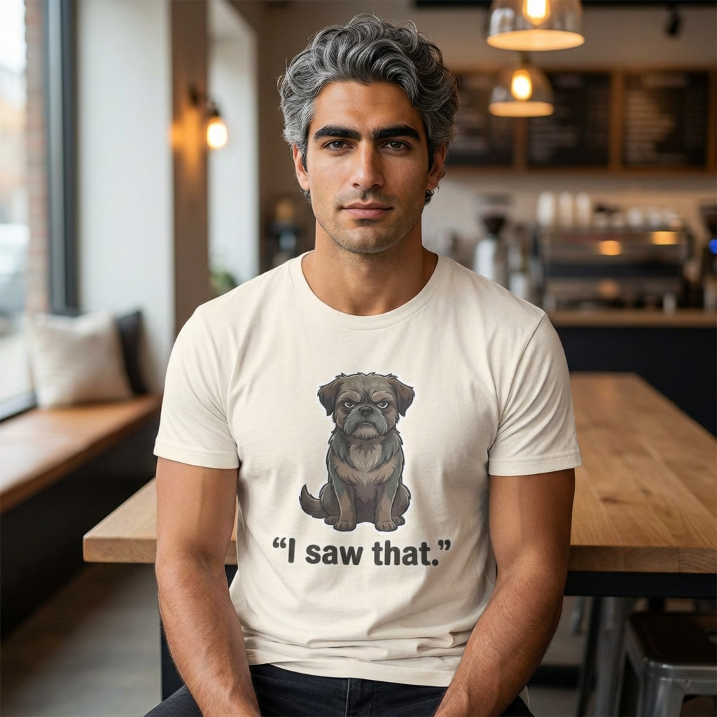 "I Saw That" Funny Dog Graphic Oversized Boxy Tee