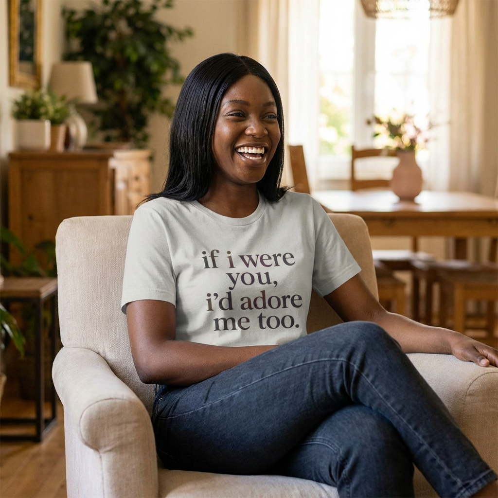 If I Were You, I’d Adore Me Too Minimal Graphic Tee