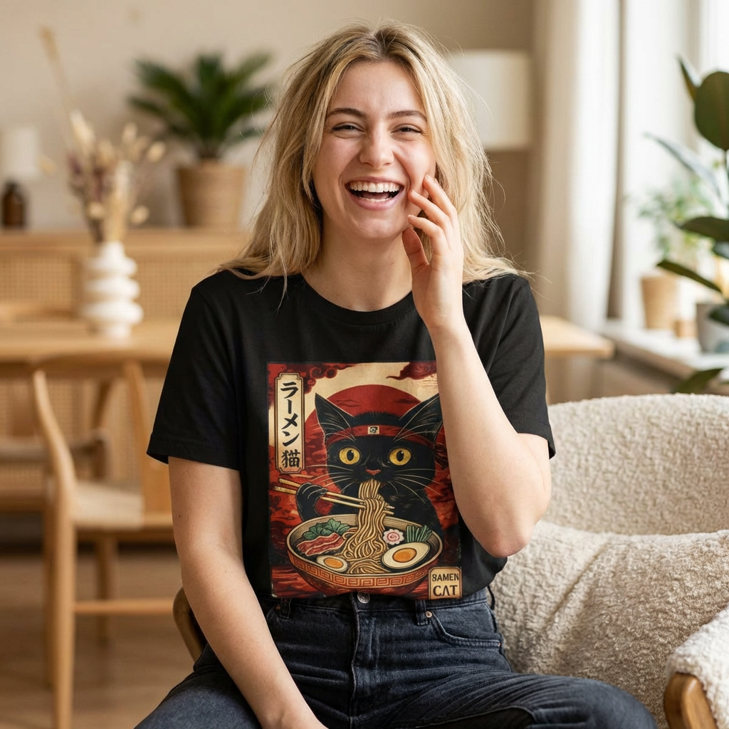 Kawaii Ramen Cat Tee