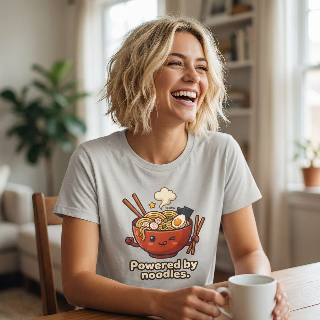 Powered by Noodles Ramen Graphic T-Shirt
