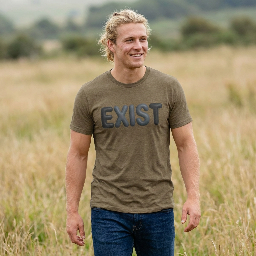 Exist Minimal Statement T-Shirt — Modern Graphic Tee