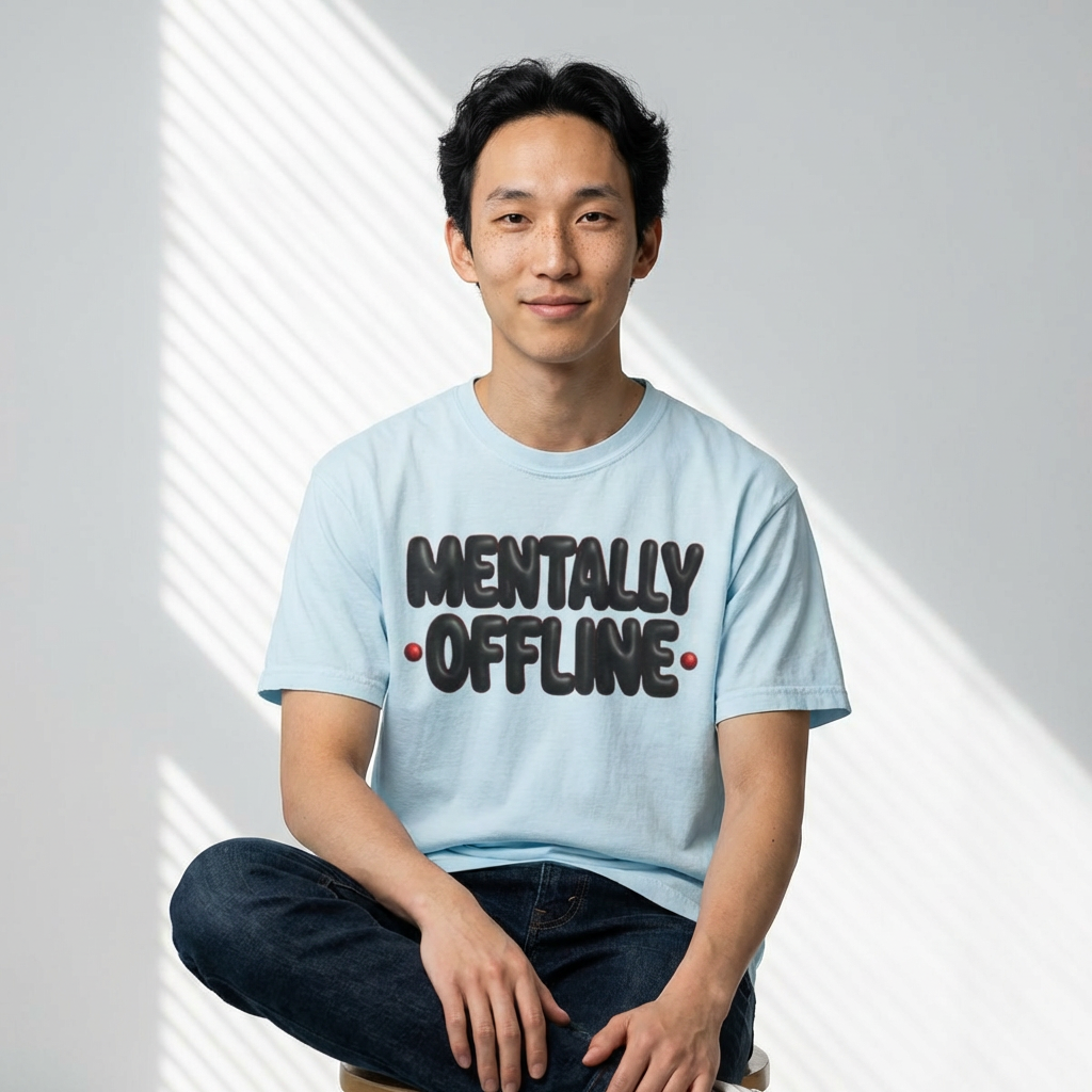 Mentally Offline Casual Statement T-Shirt