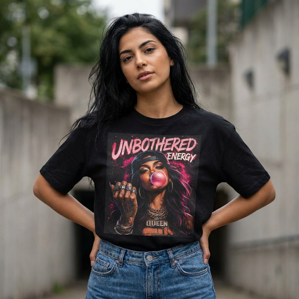 Unbothered Energy Street Queen Tee