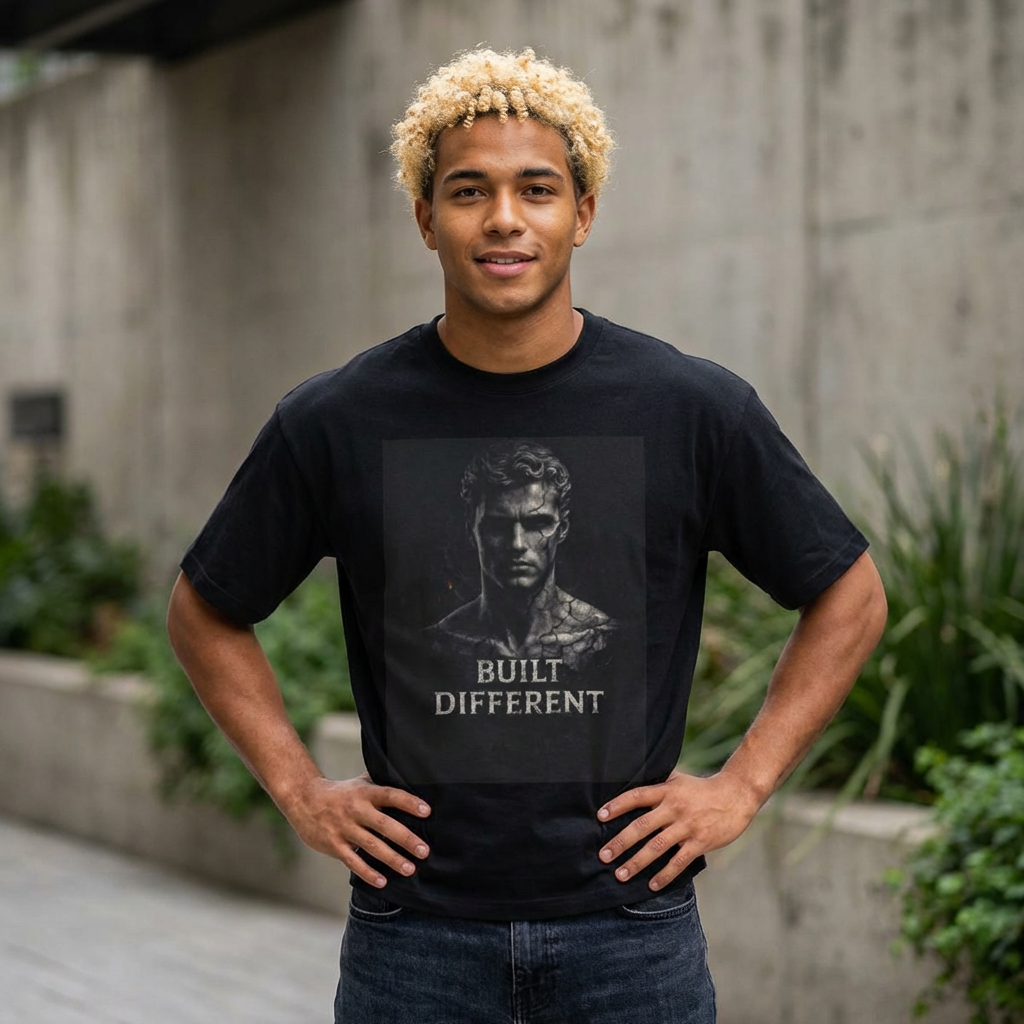 Built Different Boxy Tee — Oversized Graphic T-Shirt