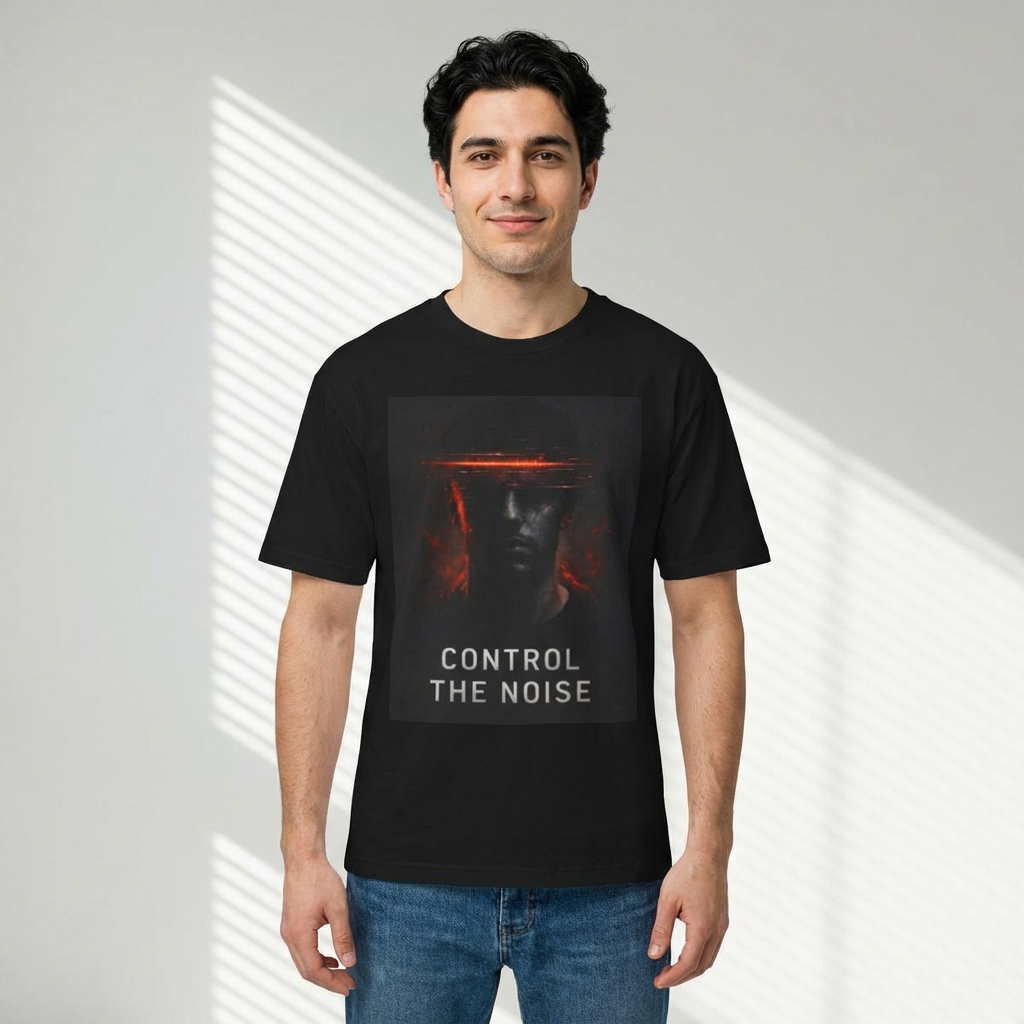 Control the Noise Boxy Tee — Oversized Graphic T-Shirt