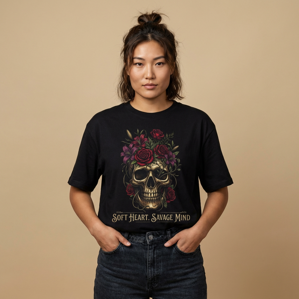 Soft Heart Savage Mind  — Oversized Graphic T-Shirt