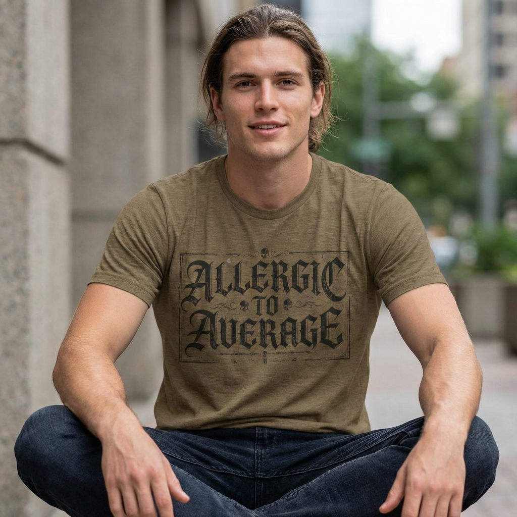 Allergic to Average  — Casual T-Shirt for Bold Individuals
