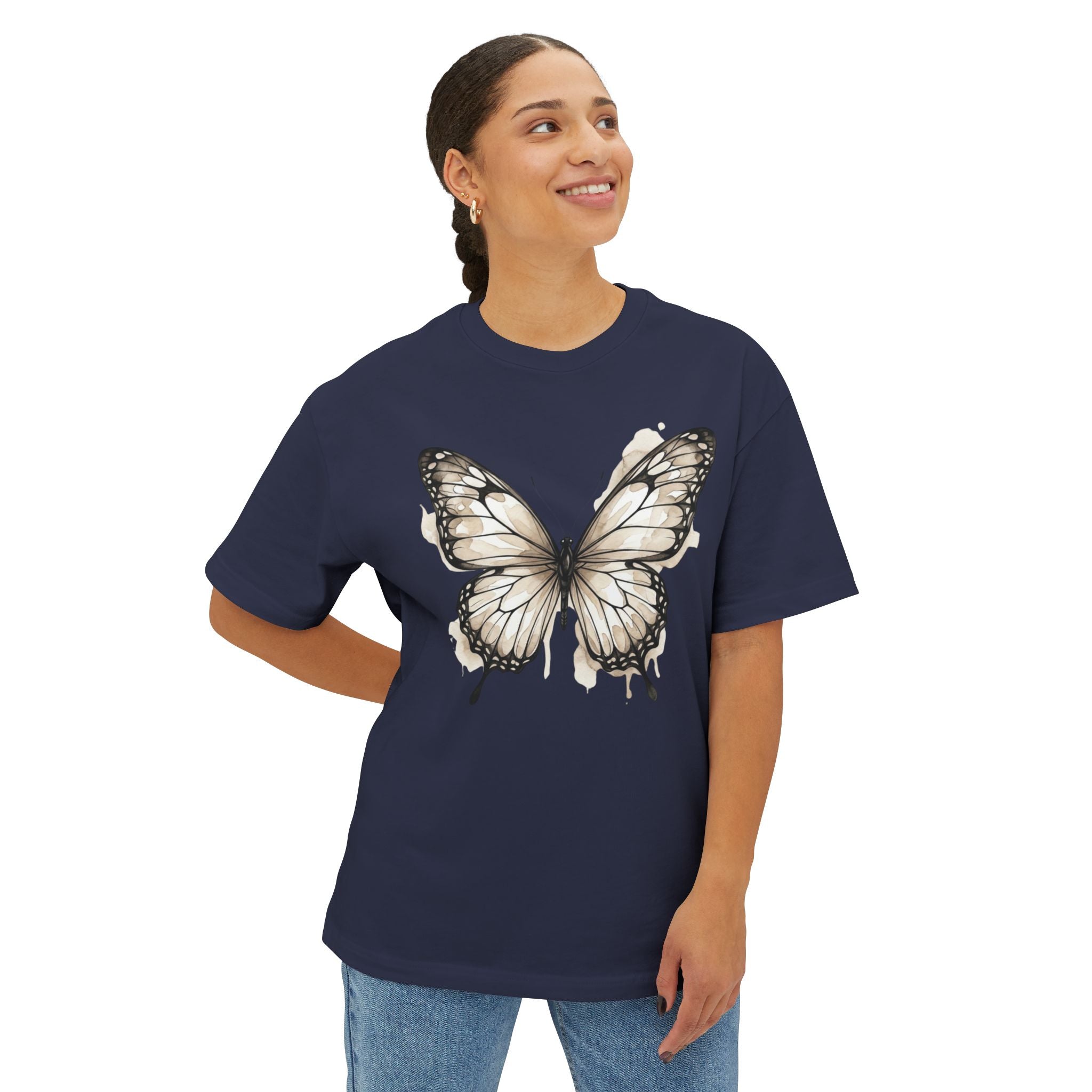 Ethereal Wings Oversized Tee — Angelic Graphic Boxy T-Shirt