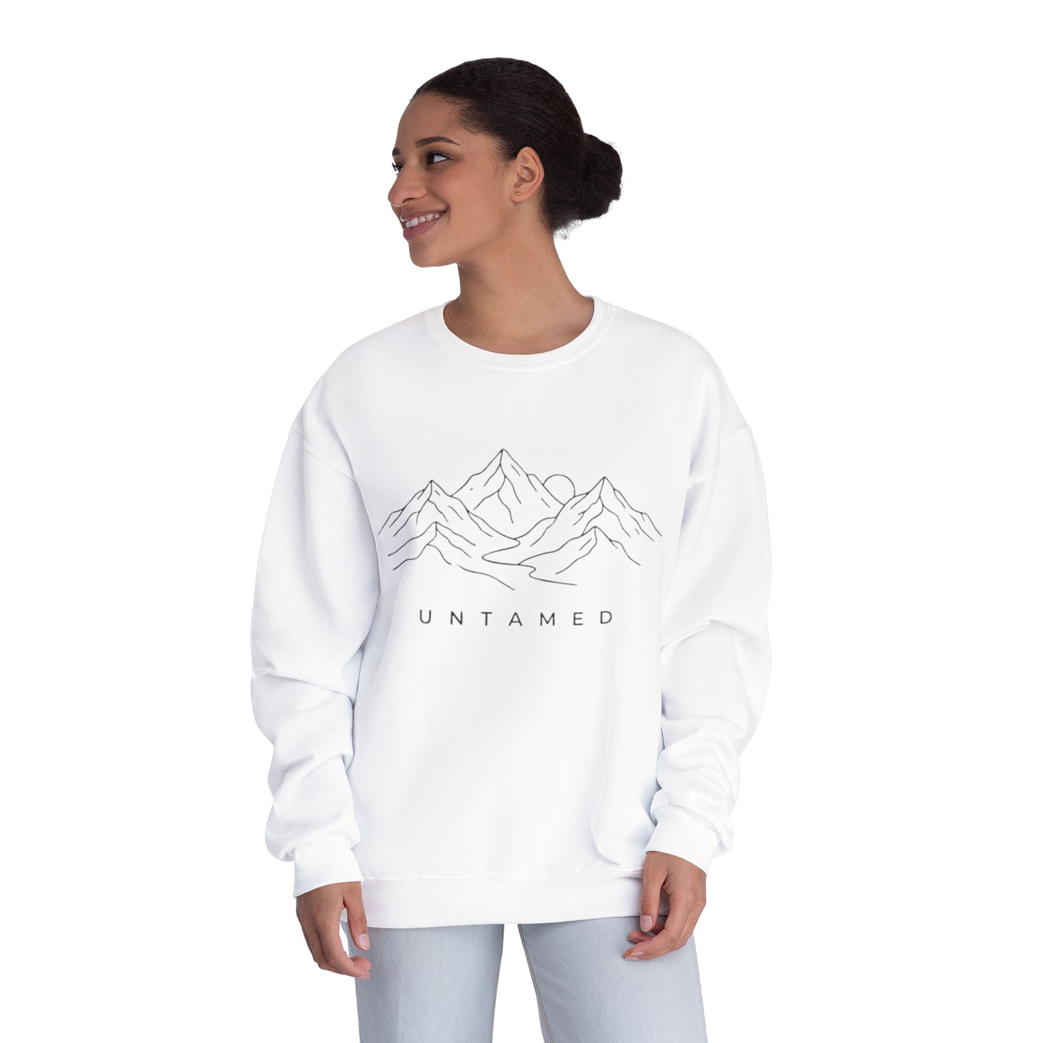 Untamed Minimal Mountain Crewneck Sweatshirt