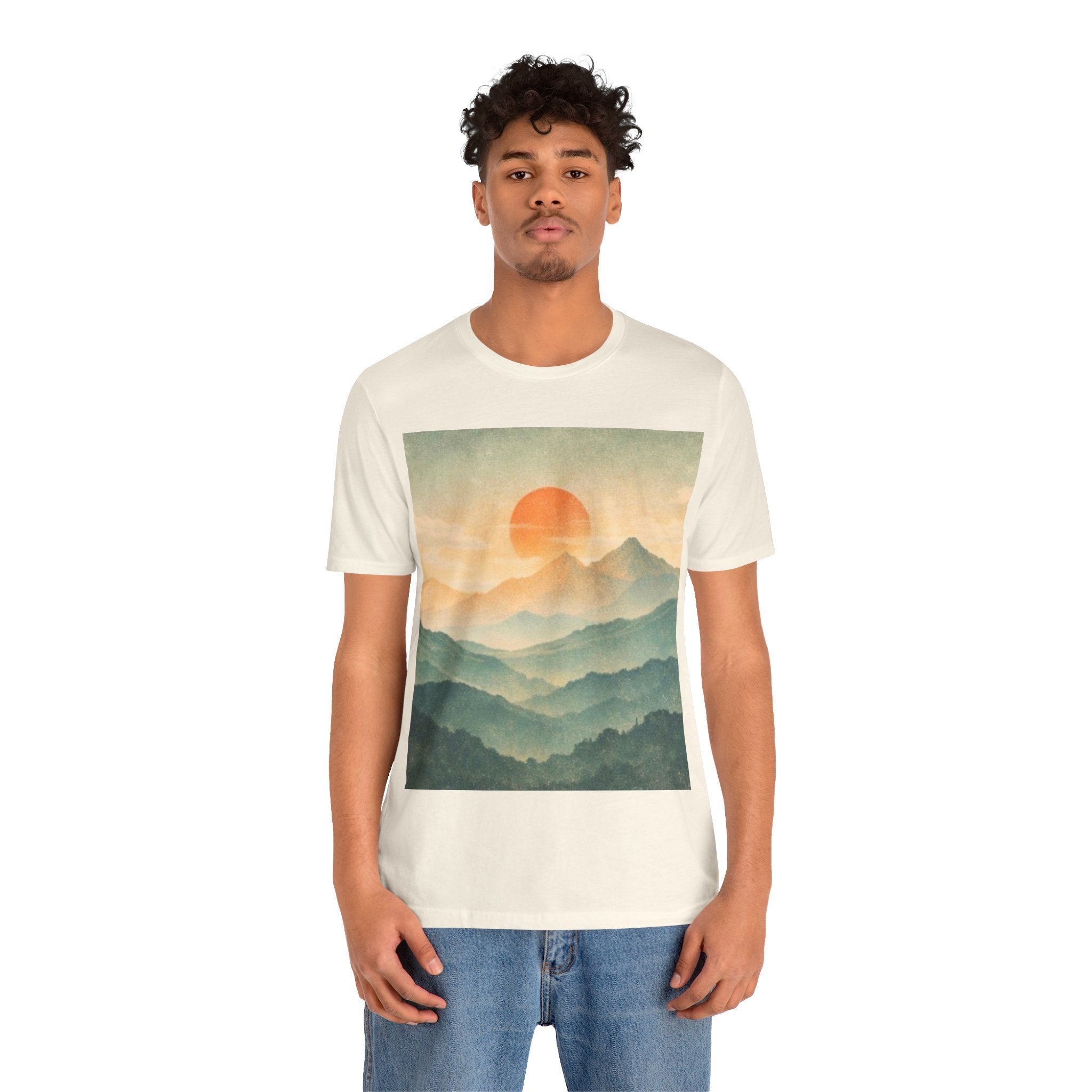 Sunset Serenity Mountain —Outdoor Graphic T-Shirt