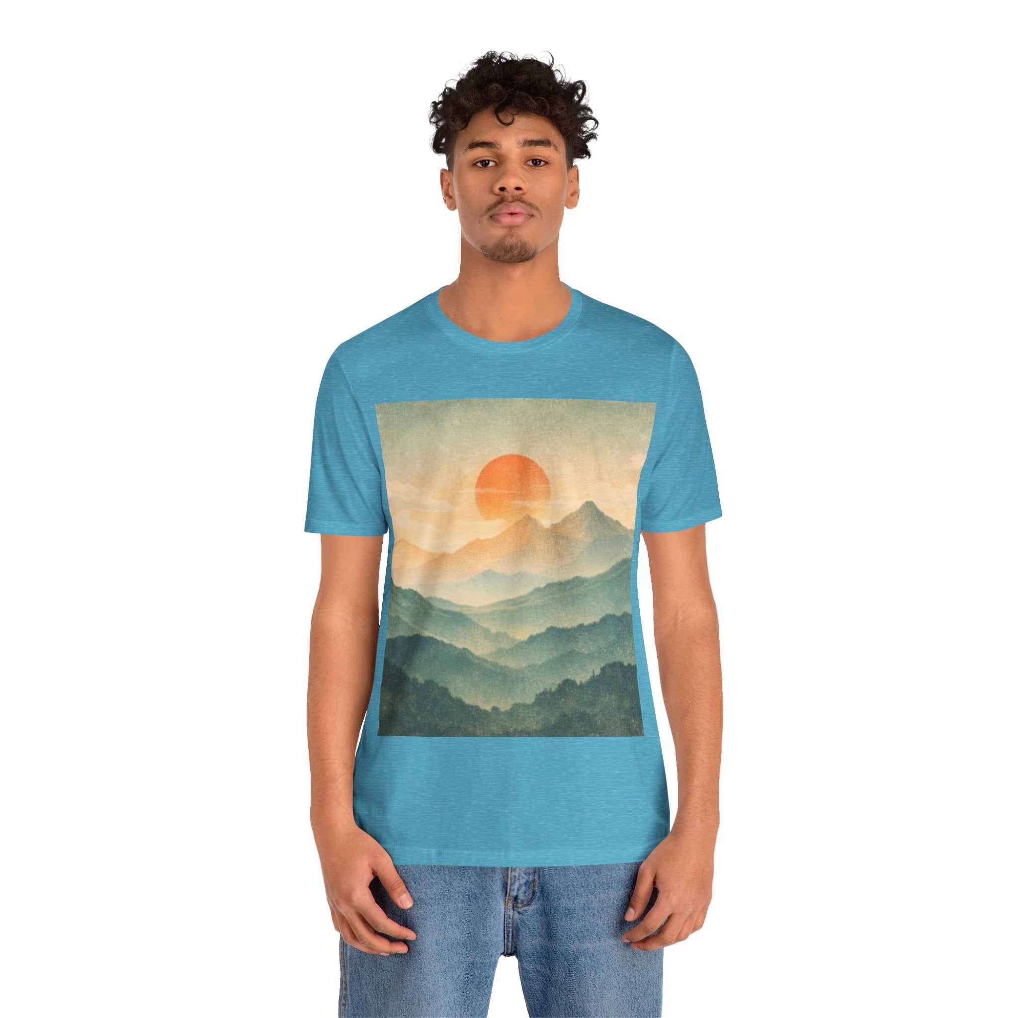 Sunset Serenity Mountain —Outdoor Graphic T-Shirt