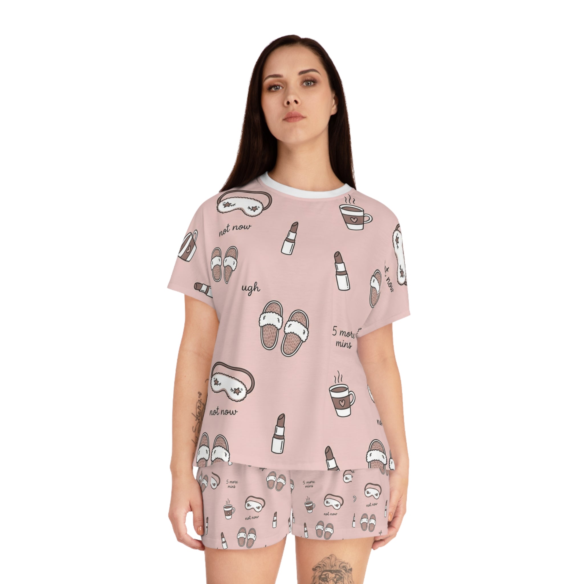 Blush Dream Lounge Co-ord Set — Women's Short Pajama Set