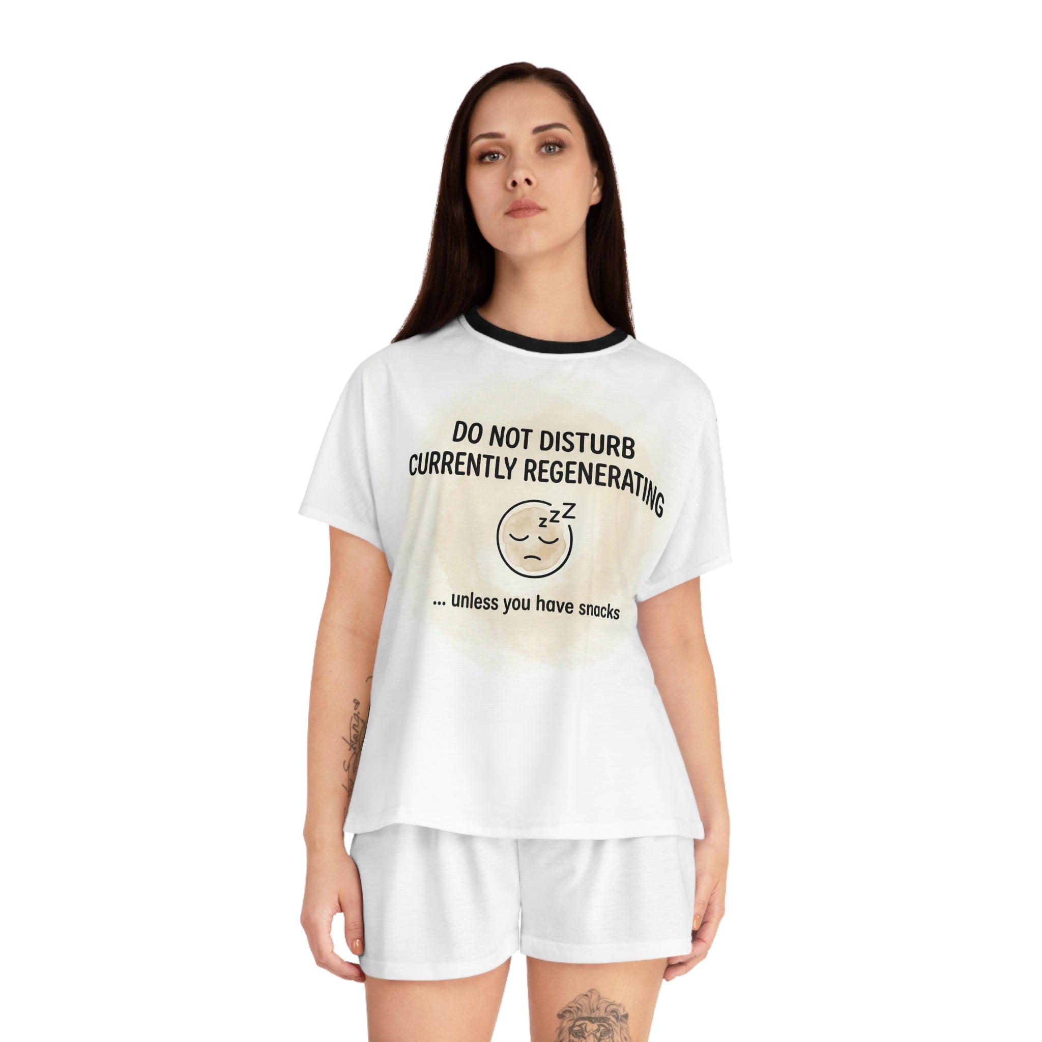 Do Not Disturb Women's Short Pajama Set — Cute Sleepwear Lounge Shorts Set