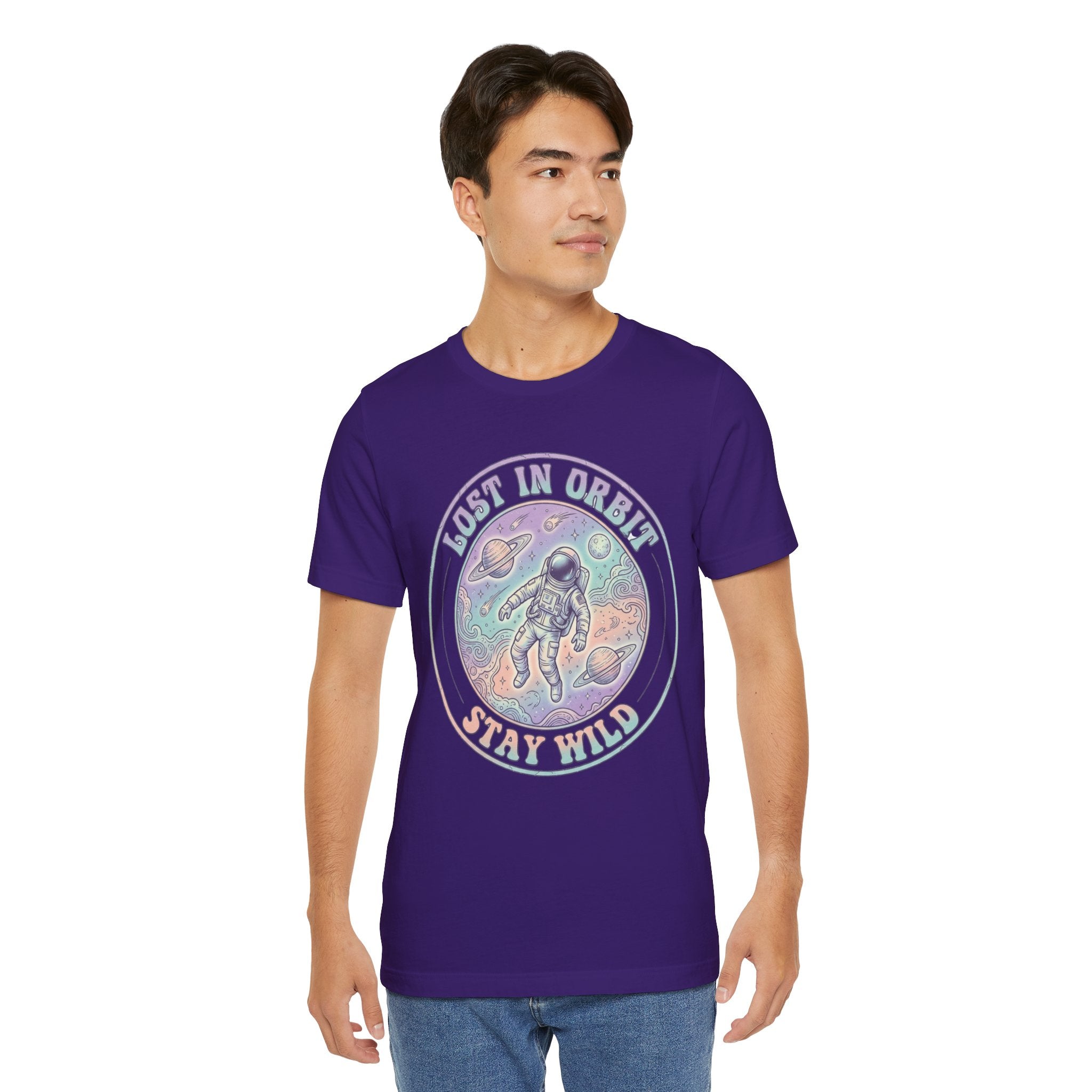 Astronaut T-Shirt — "Lost in Orbit Stay Wild" Vintage Space Tee