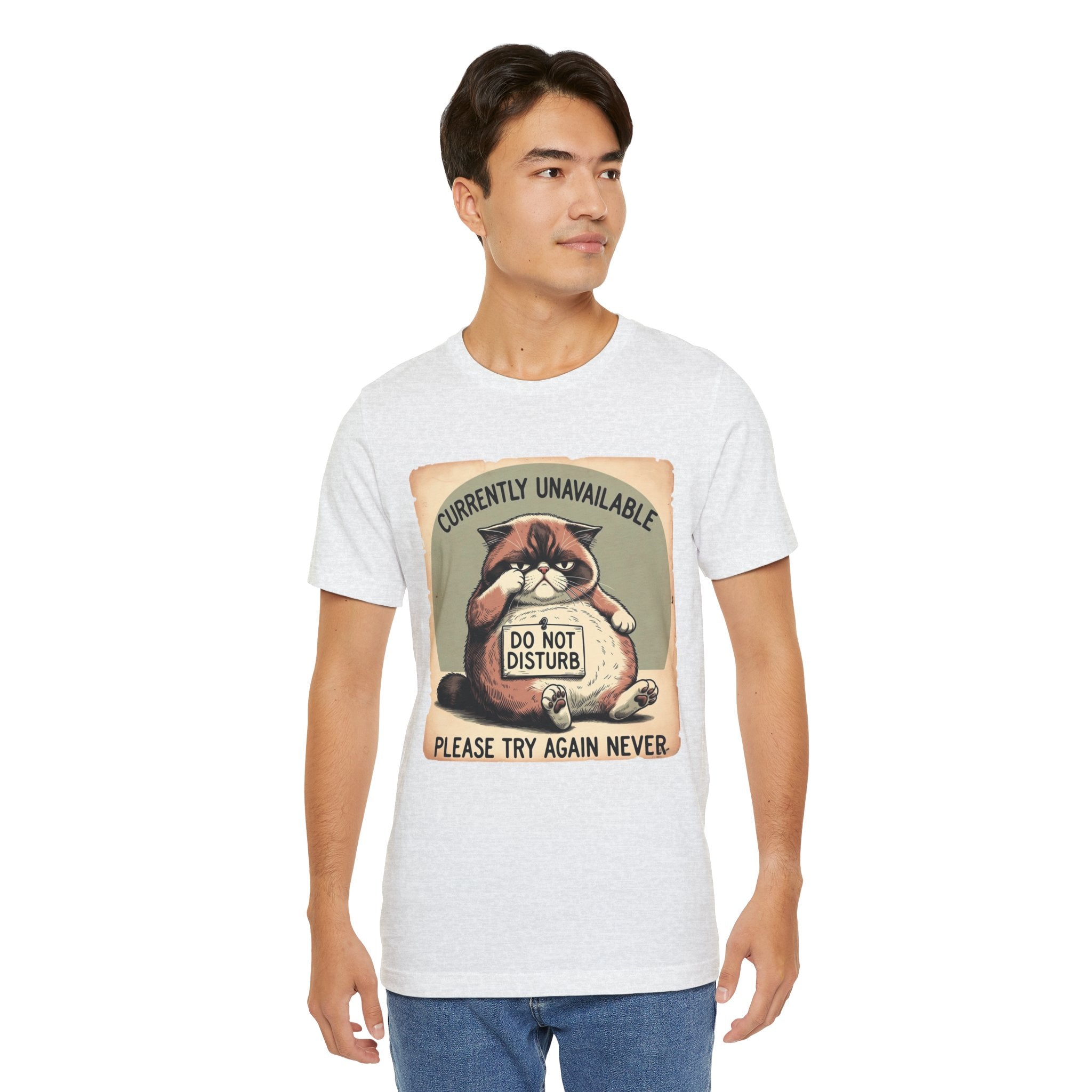 Currently Unavailable Cat T-Shirt | Funny Lazy Cat Tee | Do Not Disturb Shirt | Introvert Humor Graphic Tee | Gift for Cat Lovers