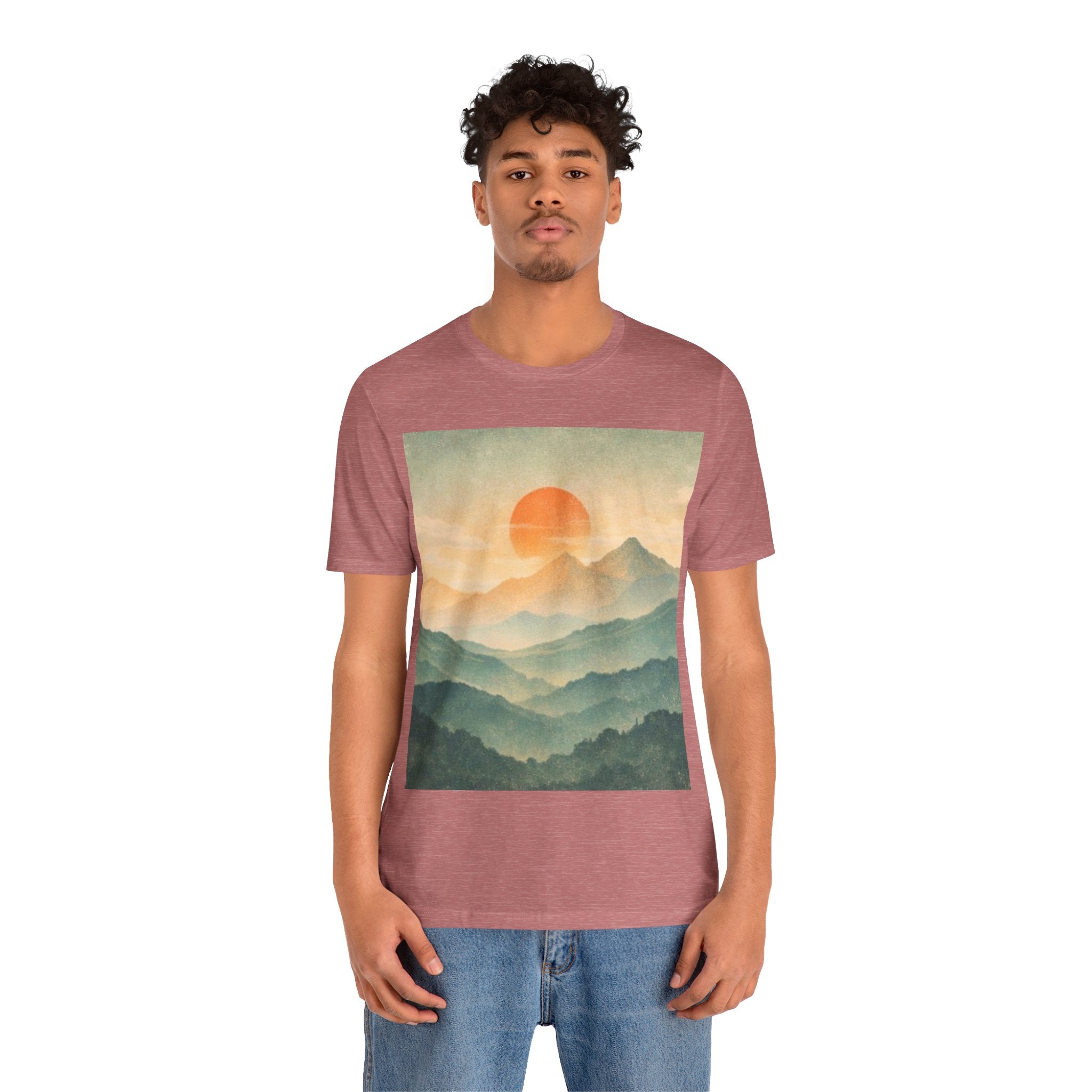 Sunset Serenity Mountain —Outdoor Graphic T-Shirt