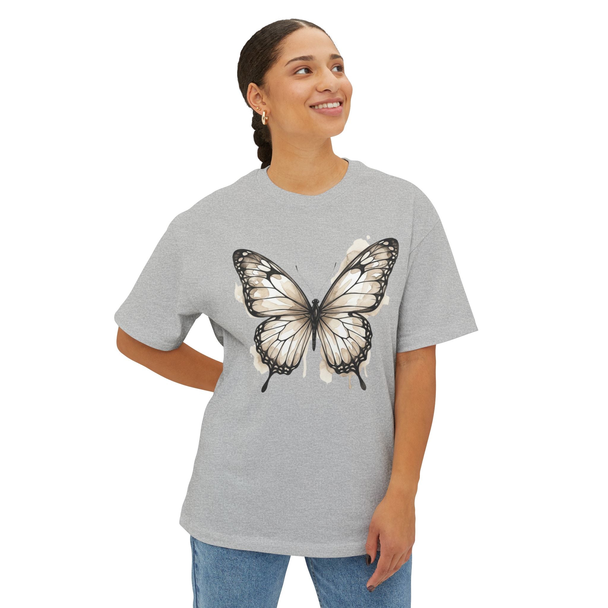 Ethereal Wings Oversized Tee — Angelic Graphic Boxy T-Shirt