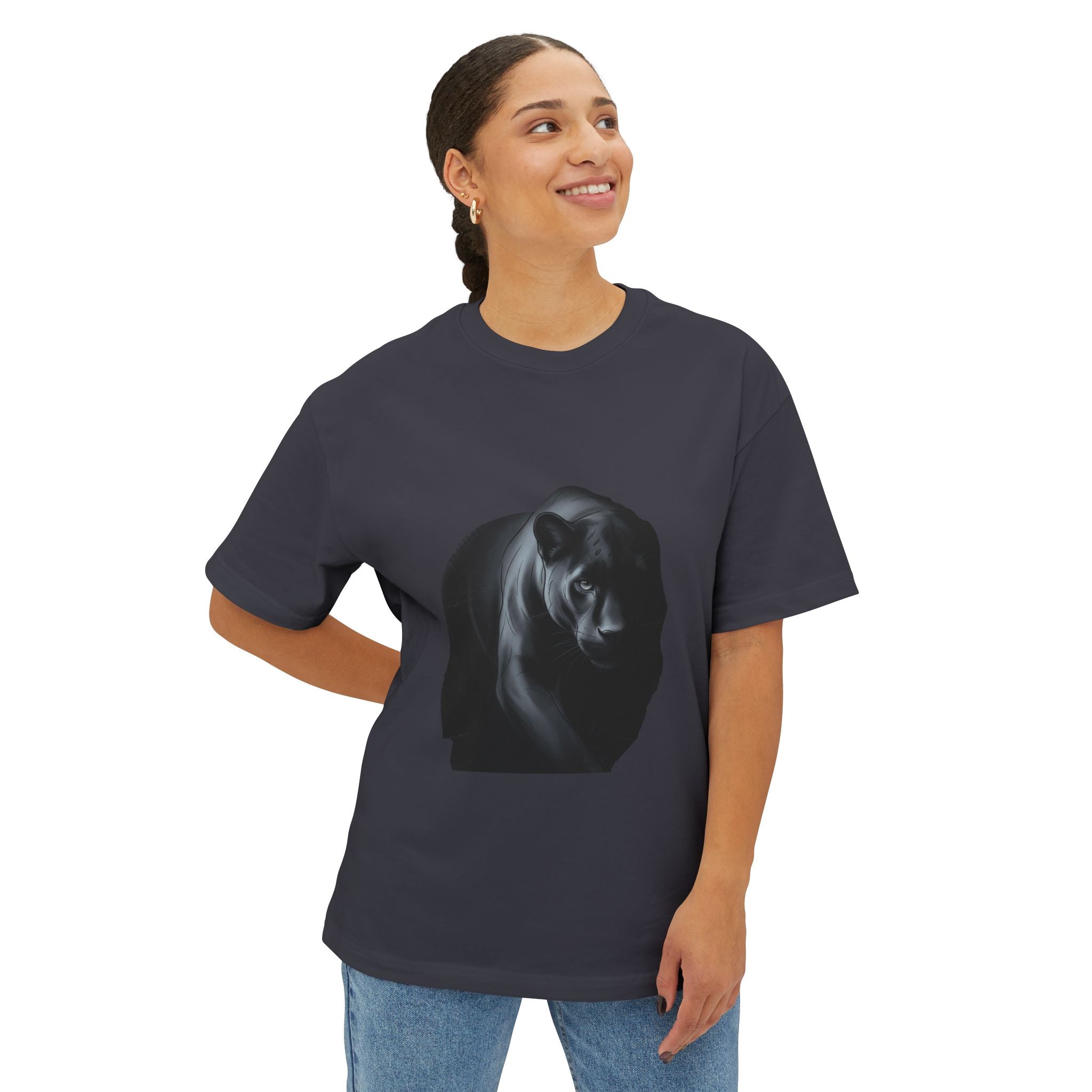Midnight Panther Tee — Dark Minimal Graphic T-Shirt